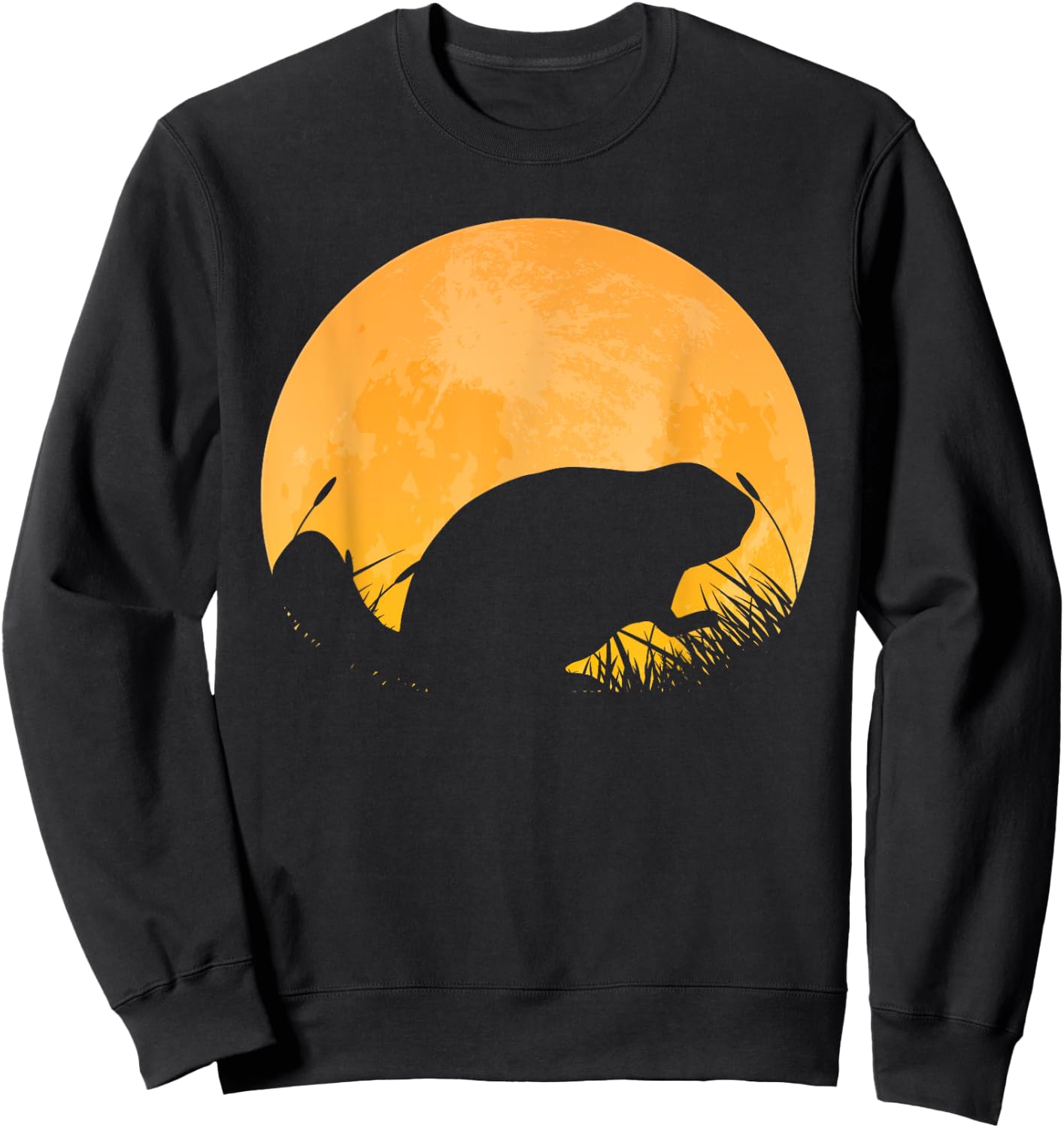 Beaver Easy Halloween Outfit Rodent Kit Moon Costume Gift Sweatshirt - Sweatshirt | Black