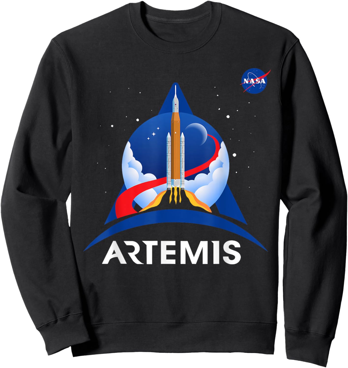 NASA Artemis Mission SLS Sweatshirt - Sweatshirt | Black