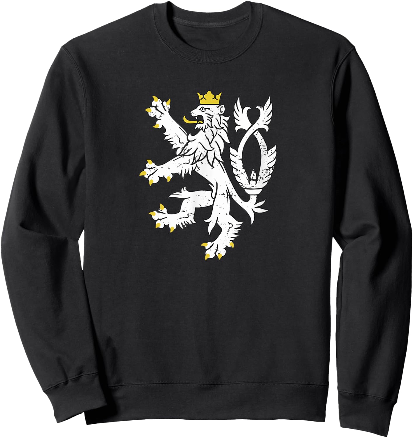 Ceska Republika Lion Coat of Arms | Czech Republic Souvenir Sweatshirt - Sweatshirt | Black