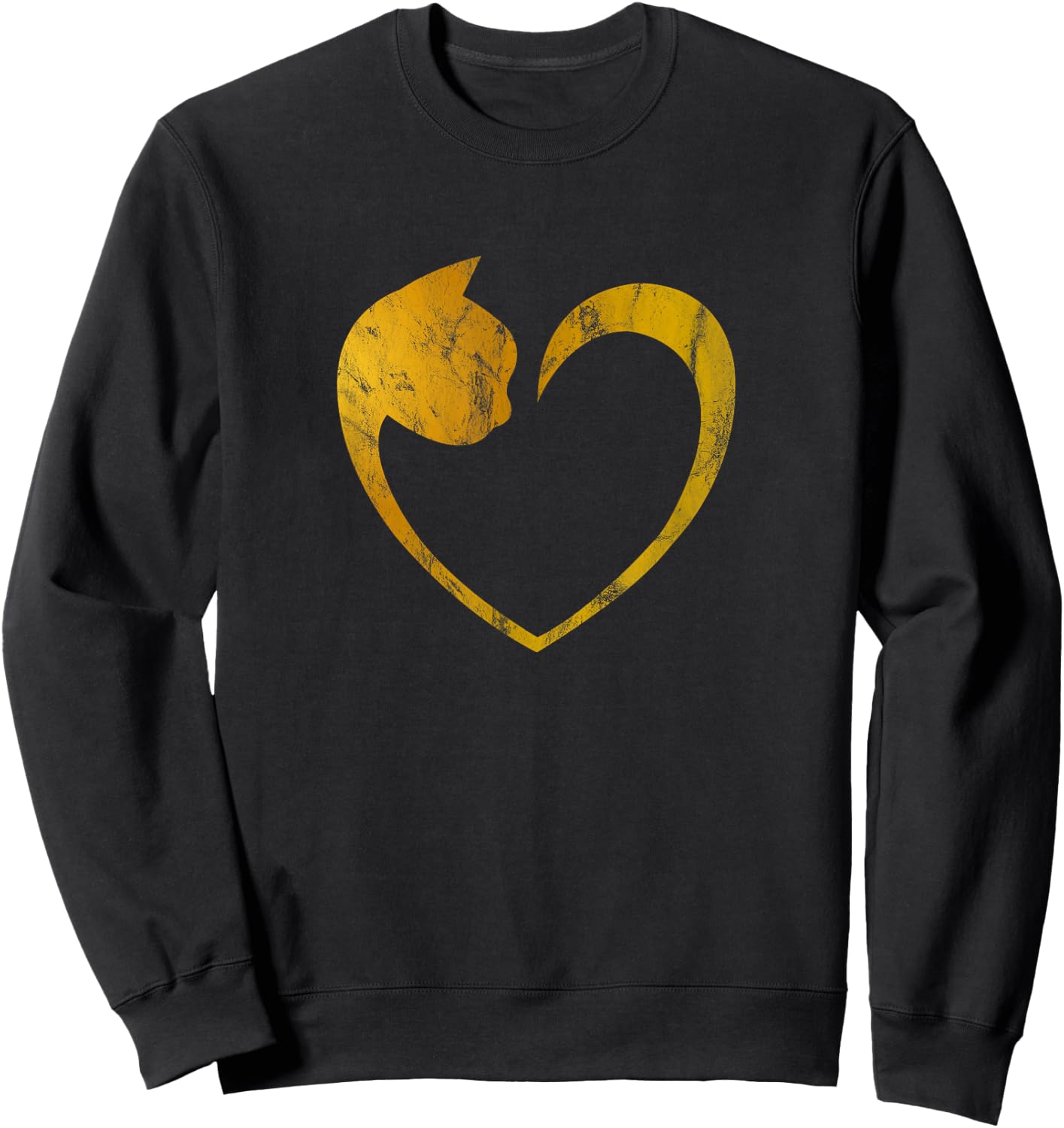 I Love Cats Cat Heart Shaped Cat Lover Gift Sweatshirt - Sweatshirt | Black