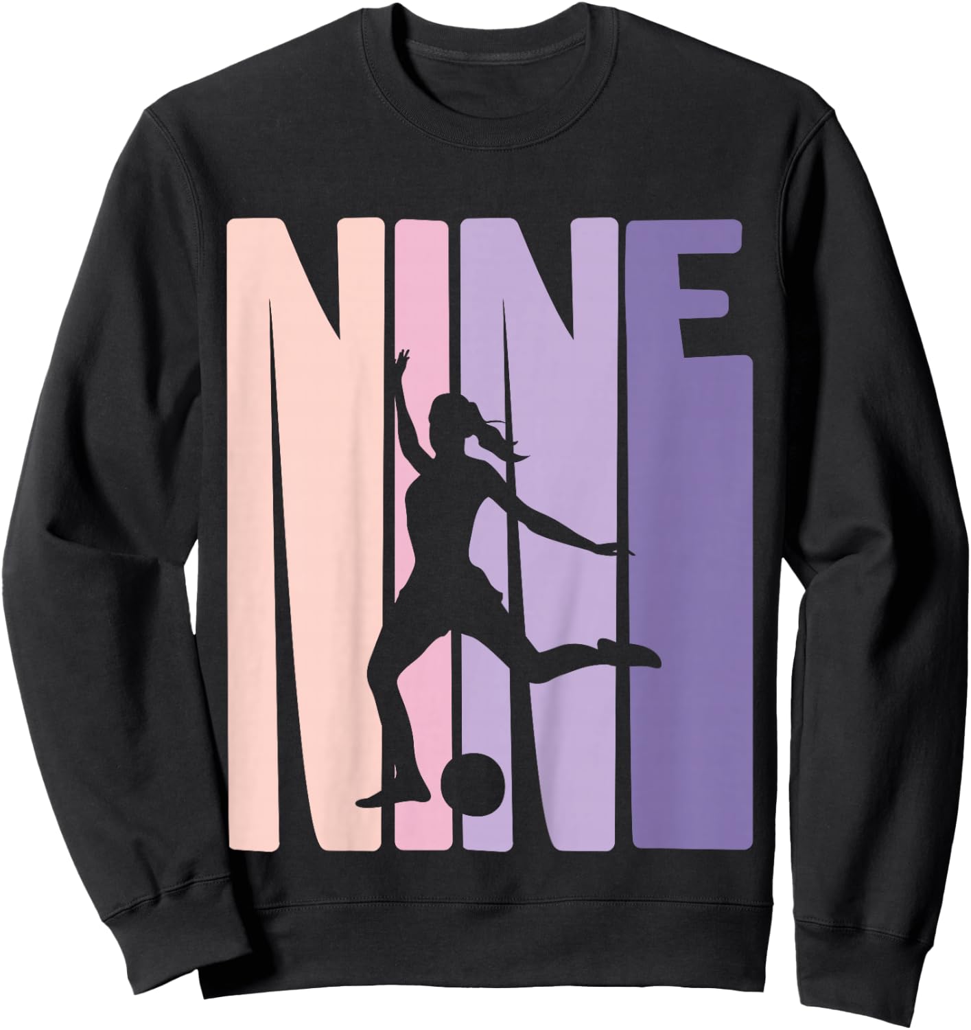 9 Years Soccer Girls Gift 9th Birthday Football Player Sweatshirt - Sweatshirt | Black