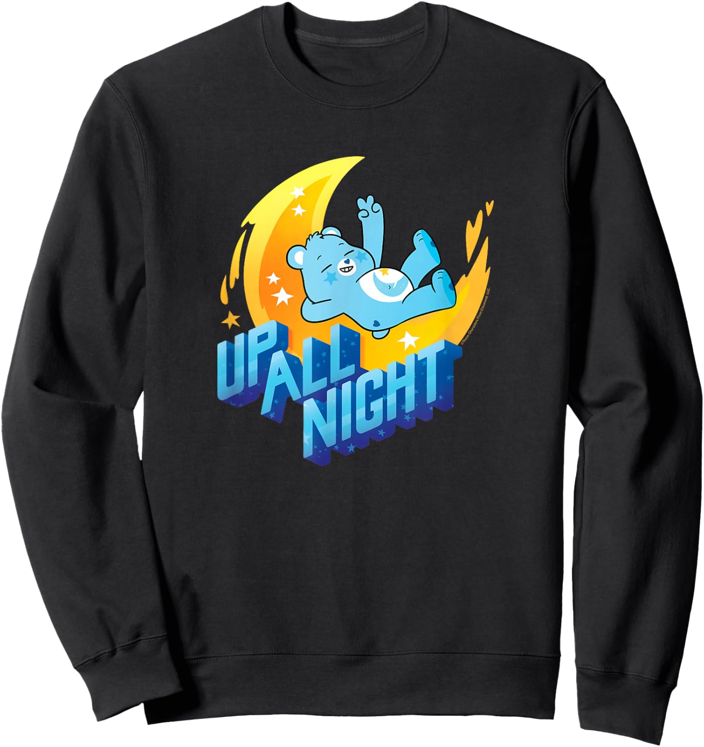 Care Bears Up All Night Bedtime Bear Cute Cartoon Sweatshirt - Sweatshirt | Black