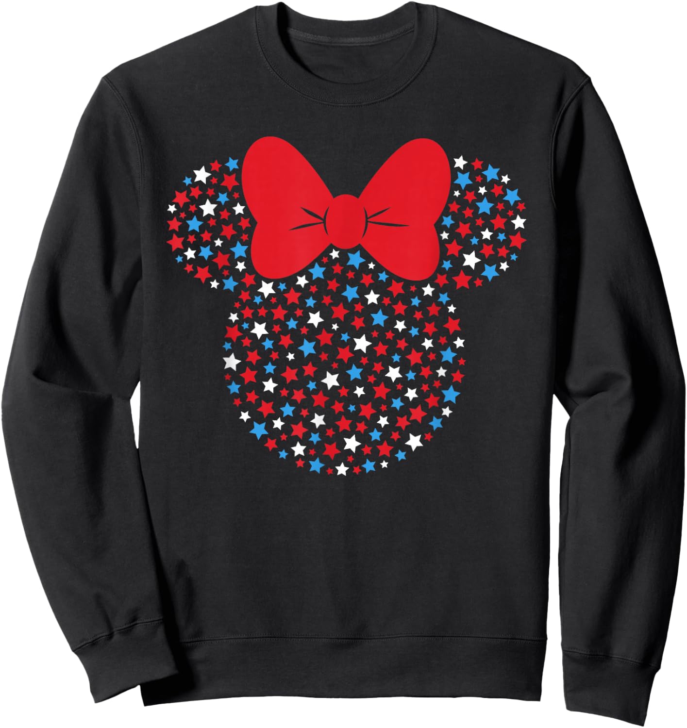 Disney Minnie Mouse Red White Blue Stars 4th of July Sweatshirt - Sweatshirt | Black