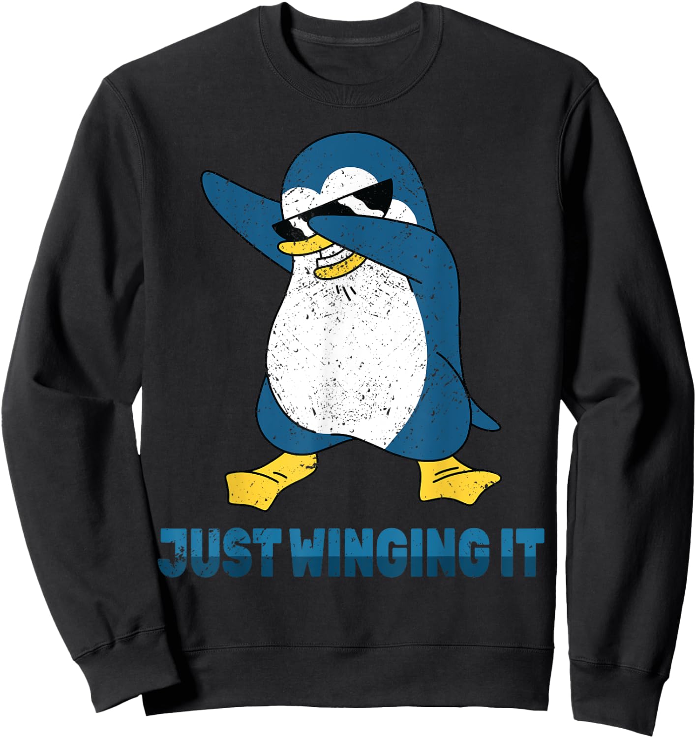 Penguin - Just Winging It - Veterinarian - Zoo - Animals Sweatshirt - Sweatshirt | Black
