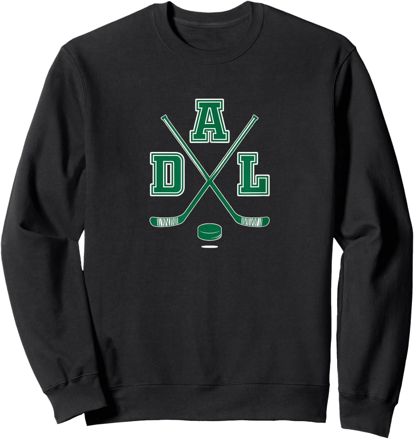 Vintage Dallas Hockey Sticks , Cute DAL For Hockey Lovers Sweatshirt - Sweatshirt | Black