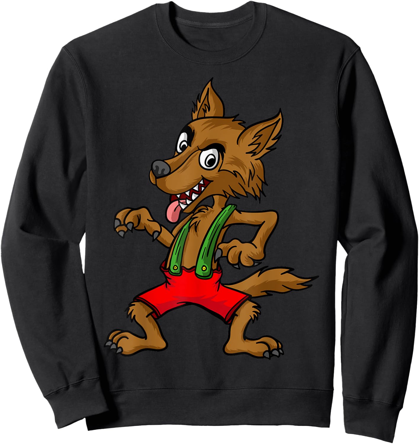 Three Pigs Lazy Halloween Costume - Bad Wolf Sweatshirt - Sweatshirt | Black