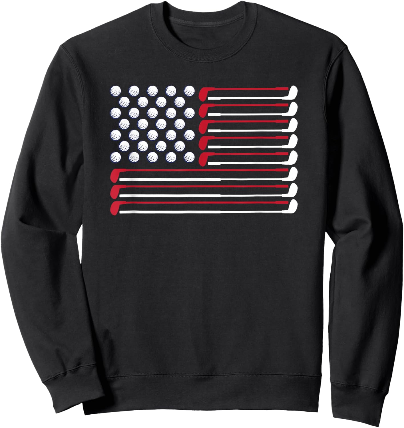 Golf American Flag Golf Player Lover Golfing Golfer Sweatshirt - Sweatshirt | Black