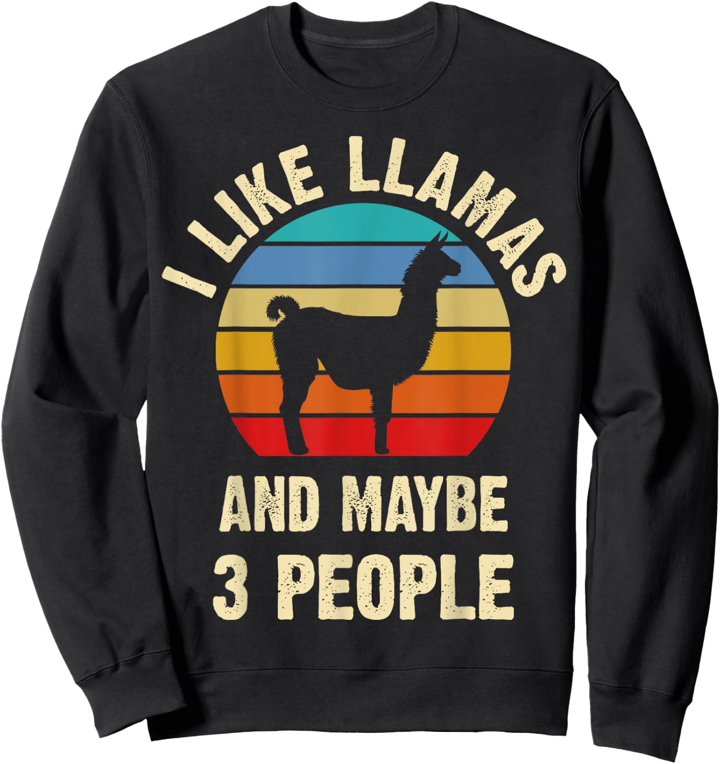 I like Llamas and maybe 3 people funny vintage theme Bird Sweatshirt - Sweatshirt | Black