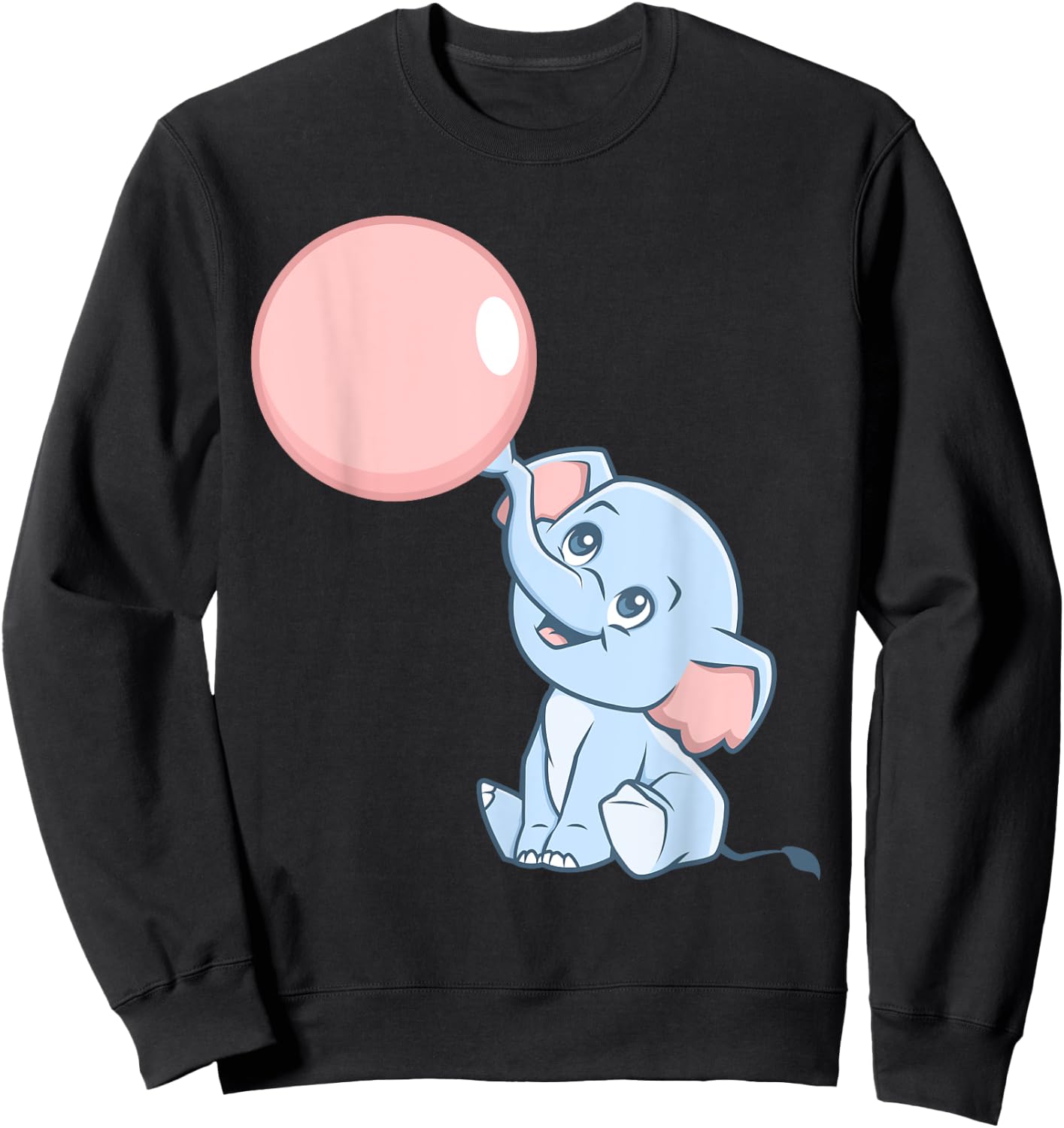 Baby Elephant Pink Bubblegum Baby Shower Gender Reveal Party Sweatshirt - Sweatshirt | Black