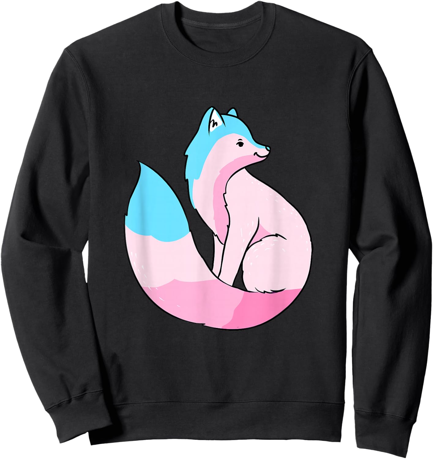 Transfeminine Fox Transfeminine Pride Sweatshirt - Sweatshirt | Black