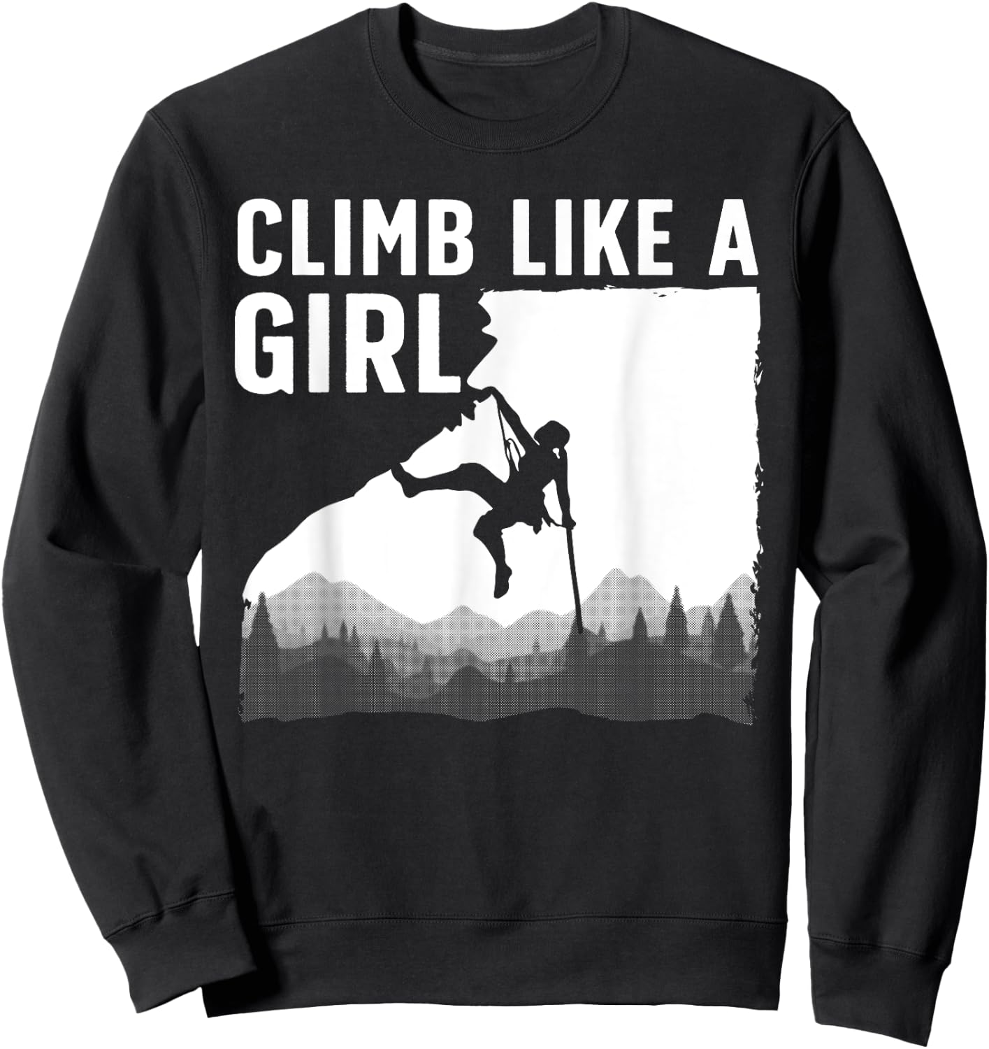 Cool Rock Climbing Girls Mountain Rock Climbers Sweatshirt - Sweatshirt | Black