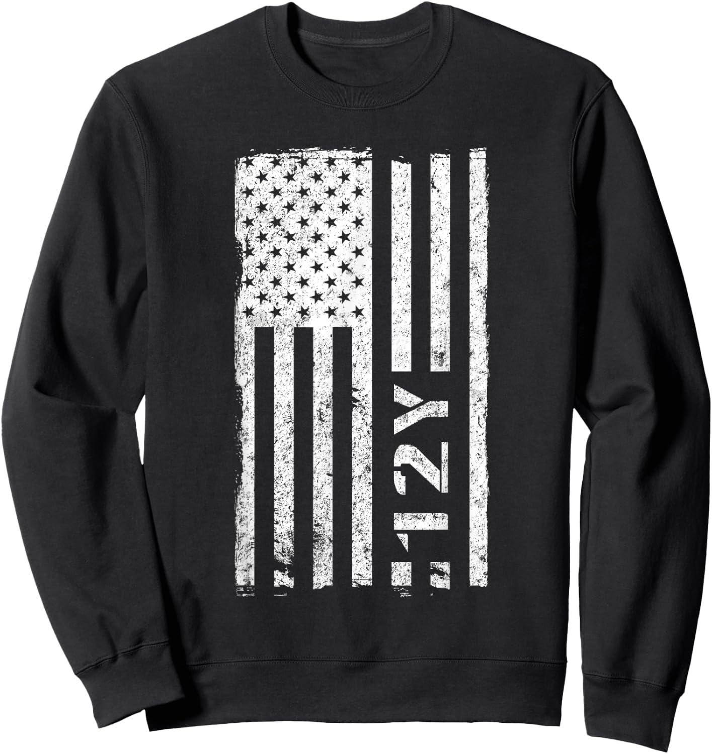 12Y Geospatial Engineer Vintage American Flag Sweatshirt - Sweatshirt | Black