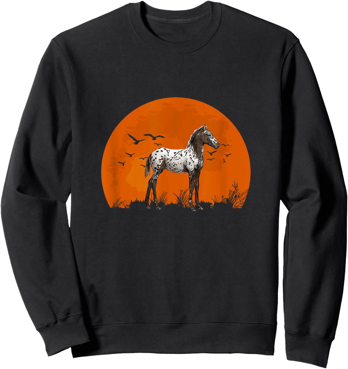 Appaloosa Retro Appaloosa Horse Riding Sweatshirt - Sweatshirt | Black