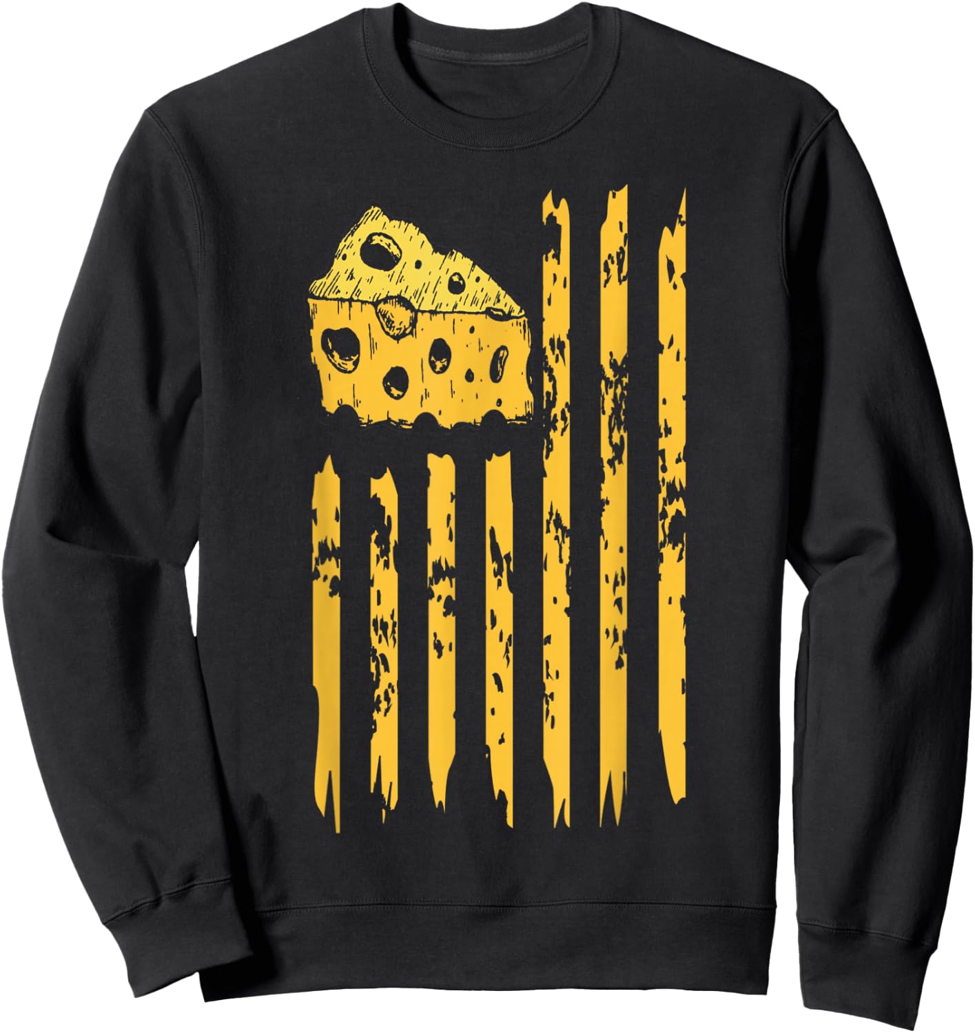 Green Bay Cheese Flag Vintage Style Dry Power Flag Sweatshirt - Sweatshirt | Black