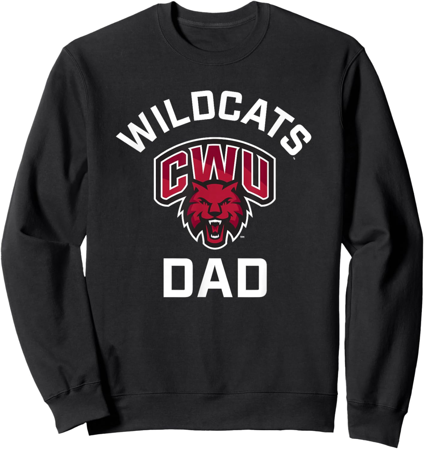 Central Washington University Wildcats Arched Dad Sweatshirt - Sweatshirt | Black