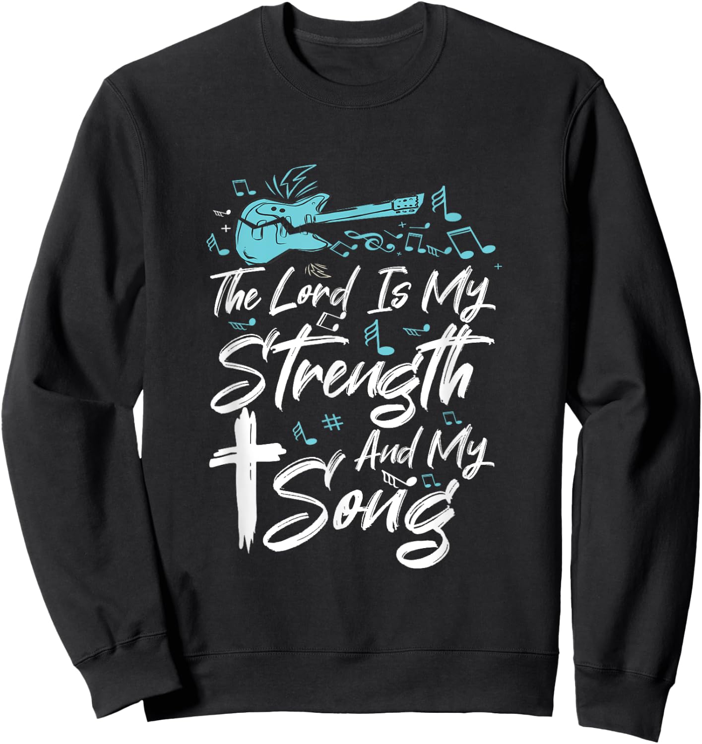 Christian Music Guitar Church Band Love God Sweatshirt - Sweatshirt | Black