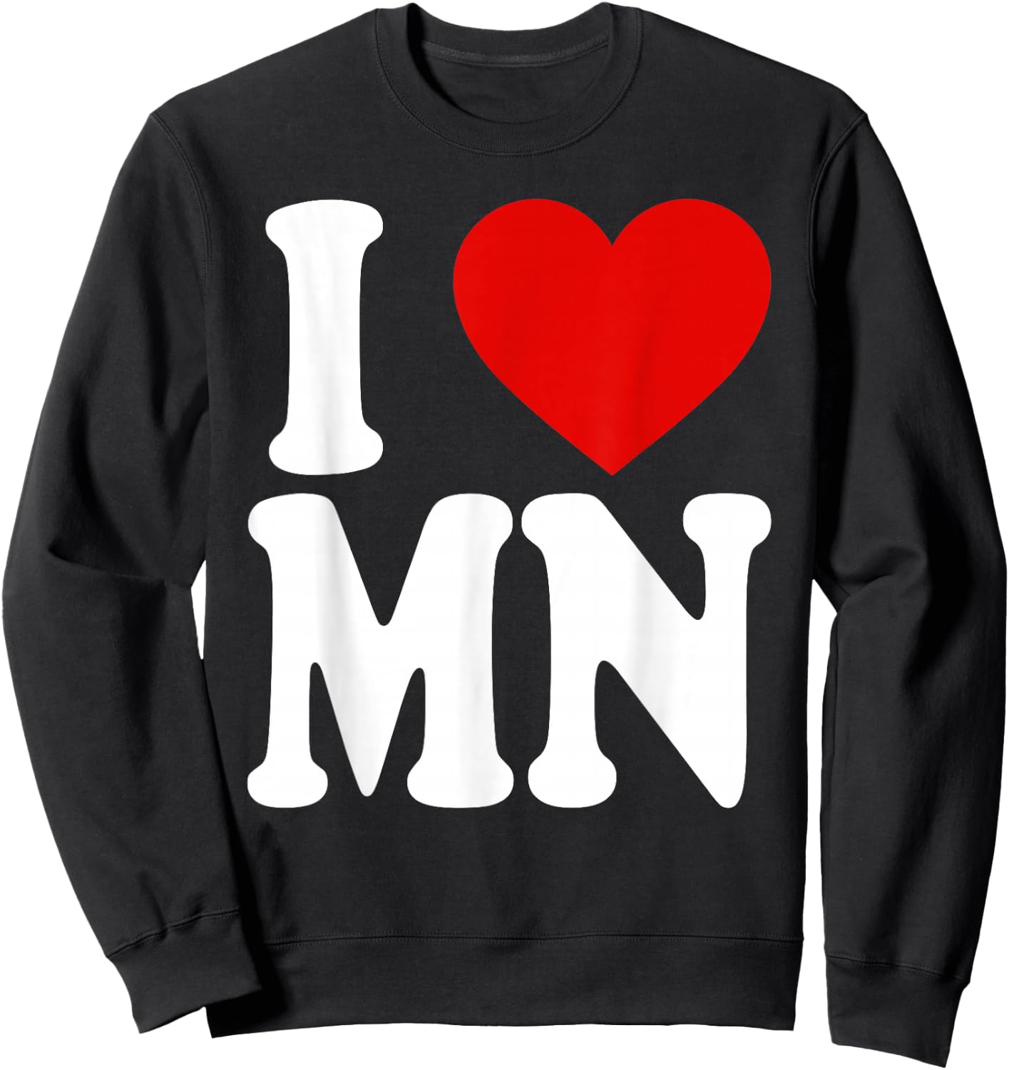 I HEART LOVE MN Minnesota Sweatshirt - Sweatshirt | Black