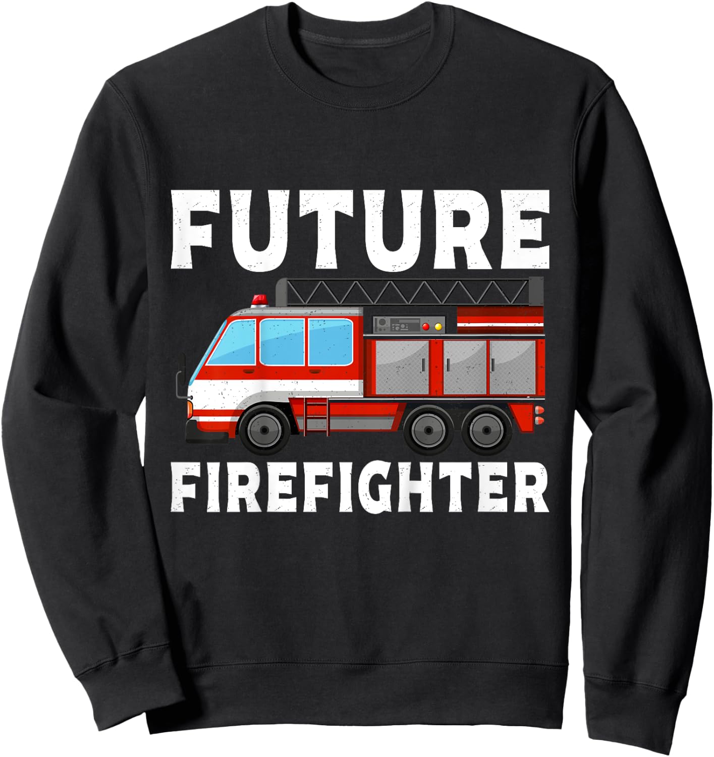Kids Firefighter Shirt Fireman Costume Toddler Boys Firefighter Sweatshirt - Sweatshirt | Black