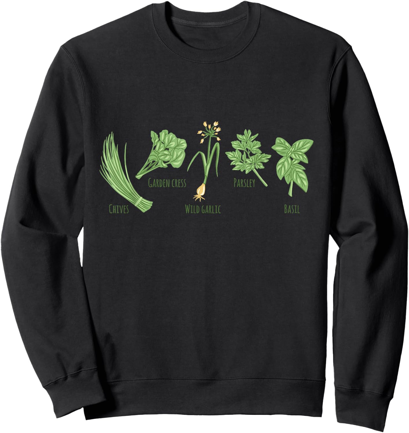 Herbs Parsley Sage Thyme Rosemary For Spice Lover Gardener Sweatshirt - Sweatshirt | Black