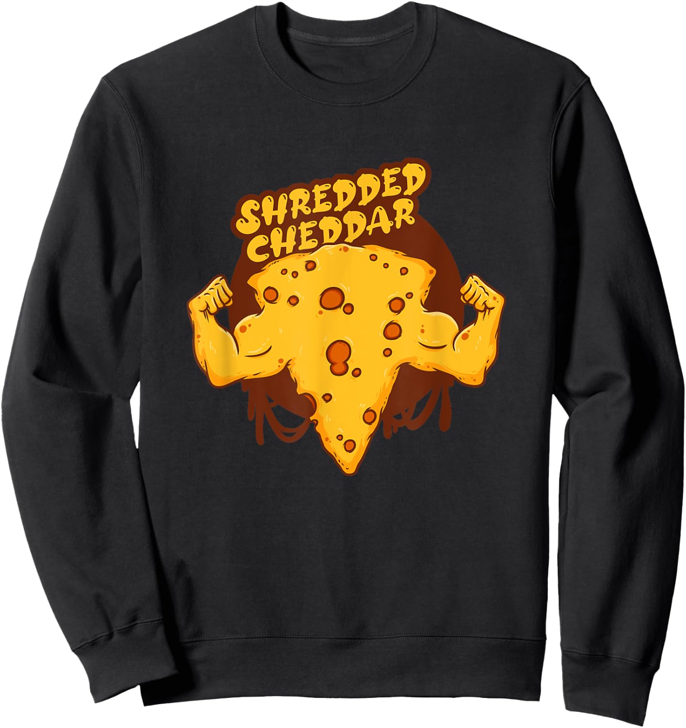 Shredded Cheddar Cheese Funny Cheese For Cheese Lovers Sweatshirt - Sweatshirt | Black