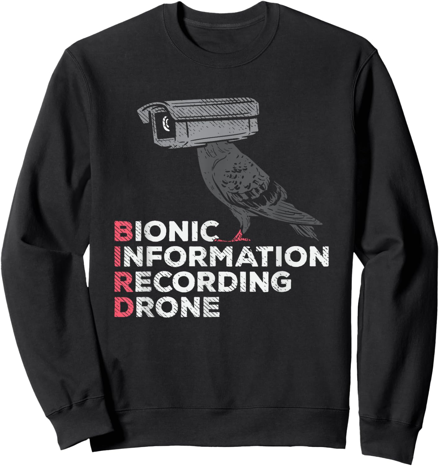 Funny Conspiracy Theories Pigeons are not real, conspiracy theory , Black, Small, Short Sleeve, Classic Fit Sweatshirt - Sweatshirt | Black