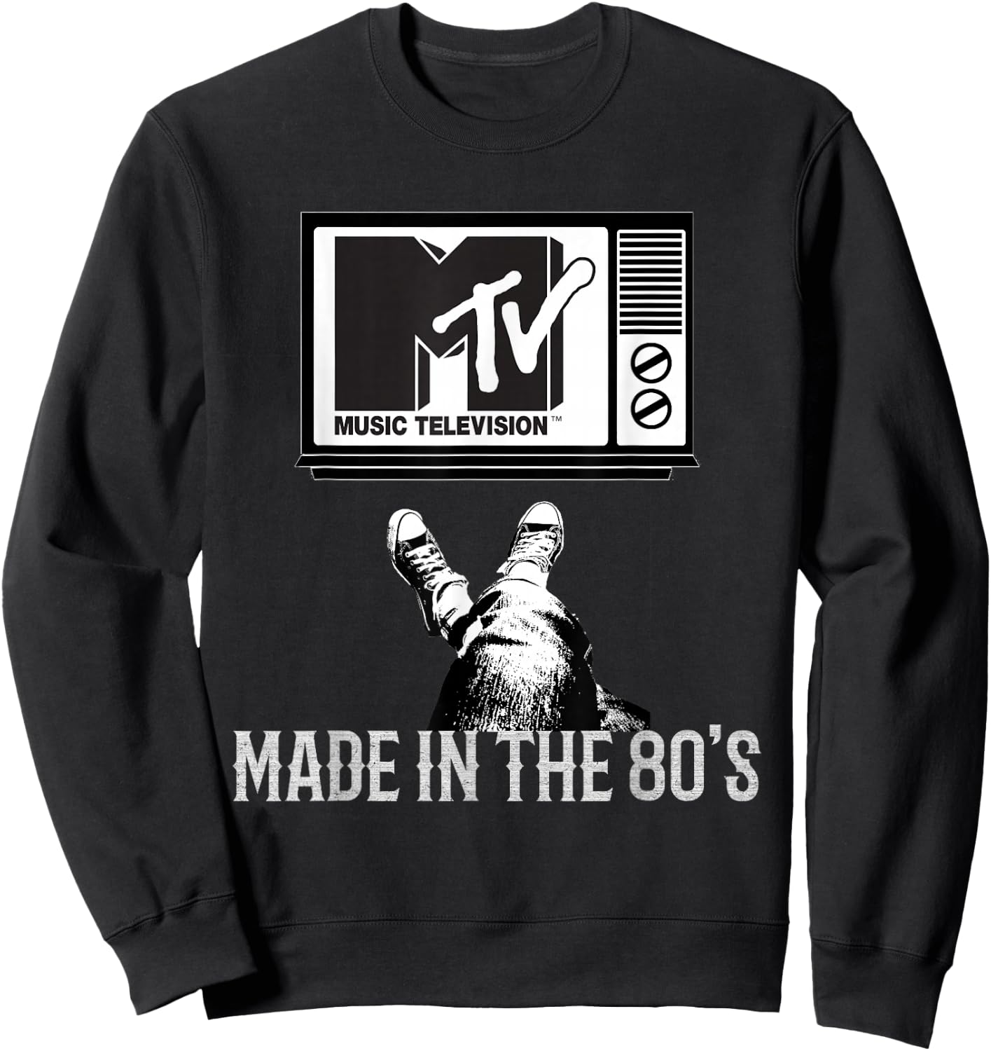 MTV Made in The 80's Vintage Shirt for MTV Fans Men Women Sweatshirt - Sweatshirt | Black
