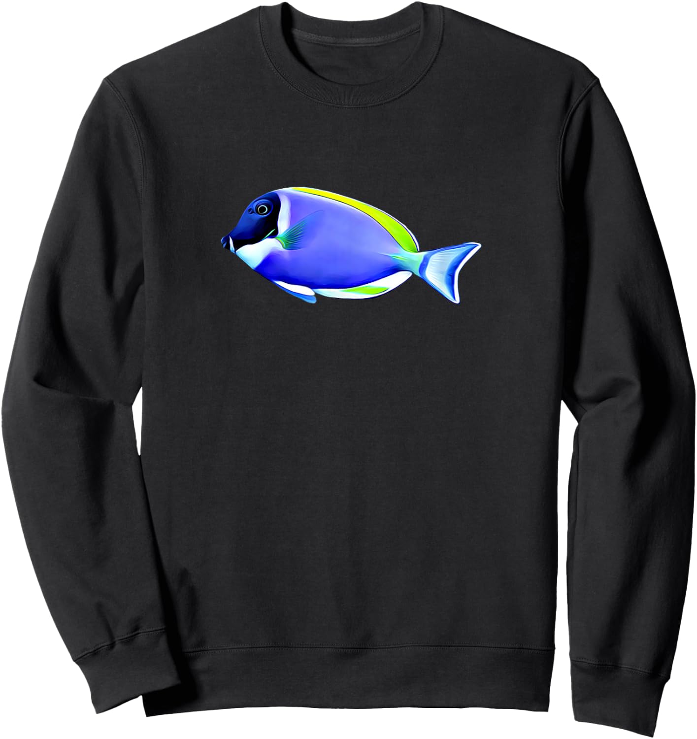 Powder Blue Tang Saltwater Reef Aquarium Shirt Sweatshirt - Sweatshirt | Black