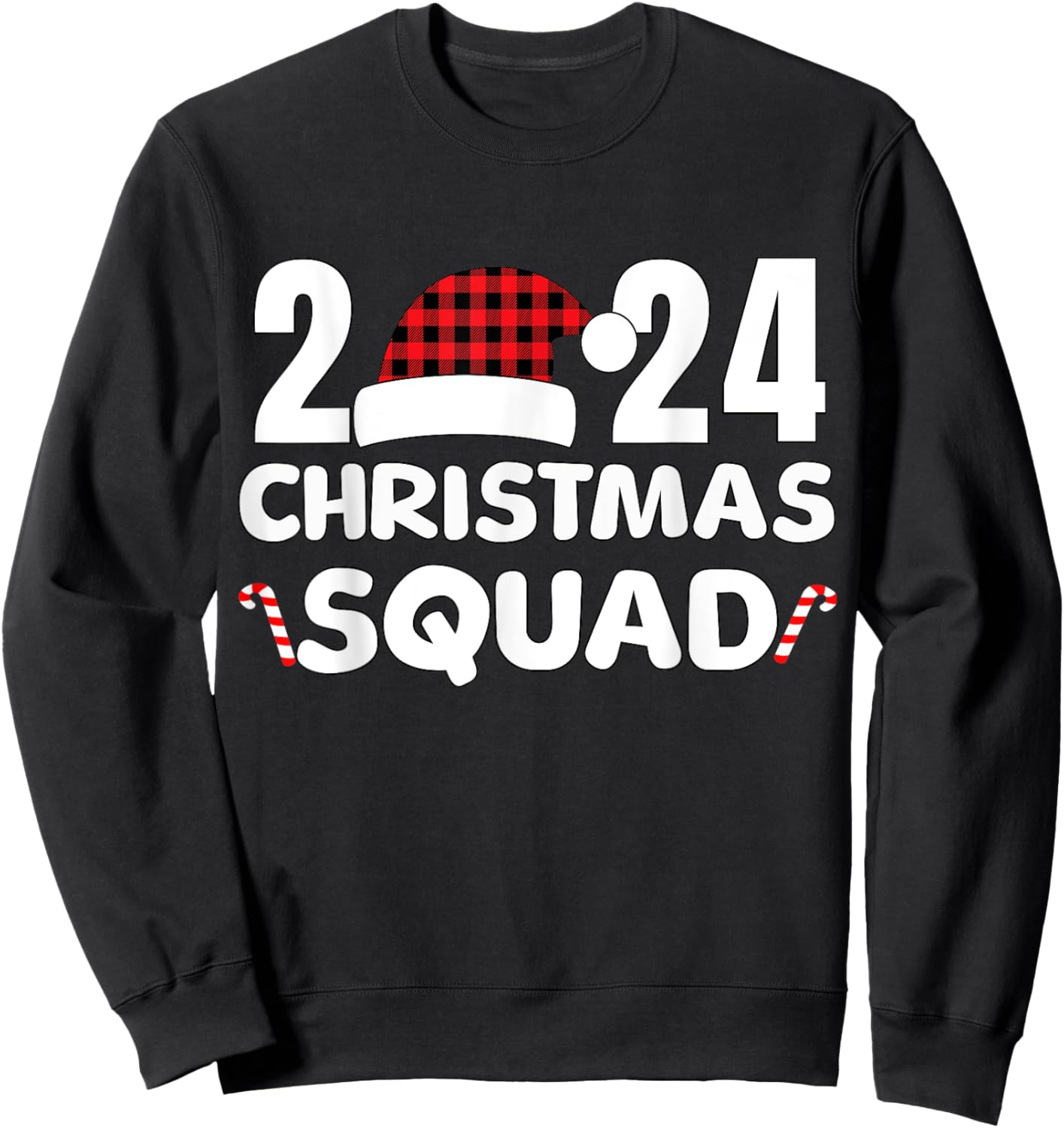 Christmas Squad 2024 Family Group Matching Christmas Xmas Sweatshirt - Sweatshirt | Black
