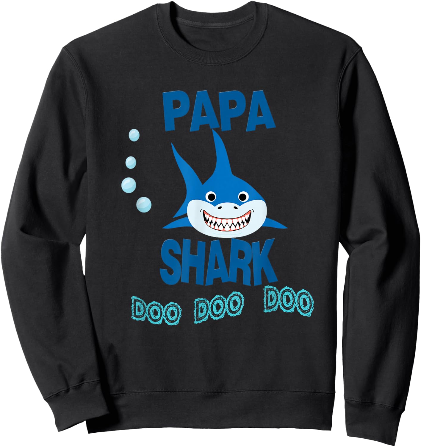 Papa Shark Gift Father - Camisa de Regalo Papa en espanol Sweatshirt - Sweatshirt | Black