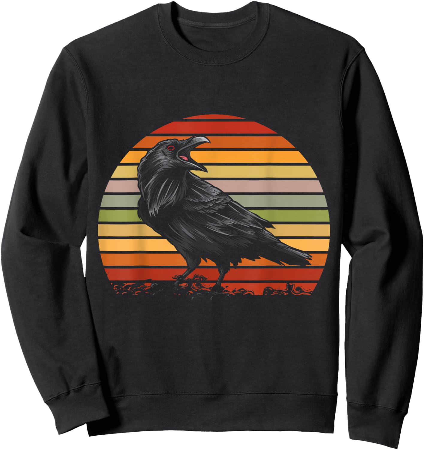 Retro Crow Sweatshirt - Sweatshirt | Black