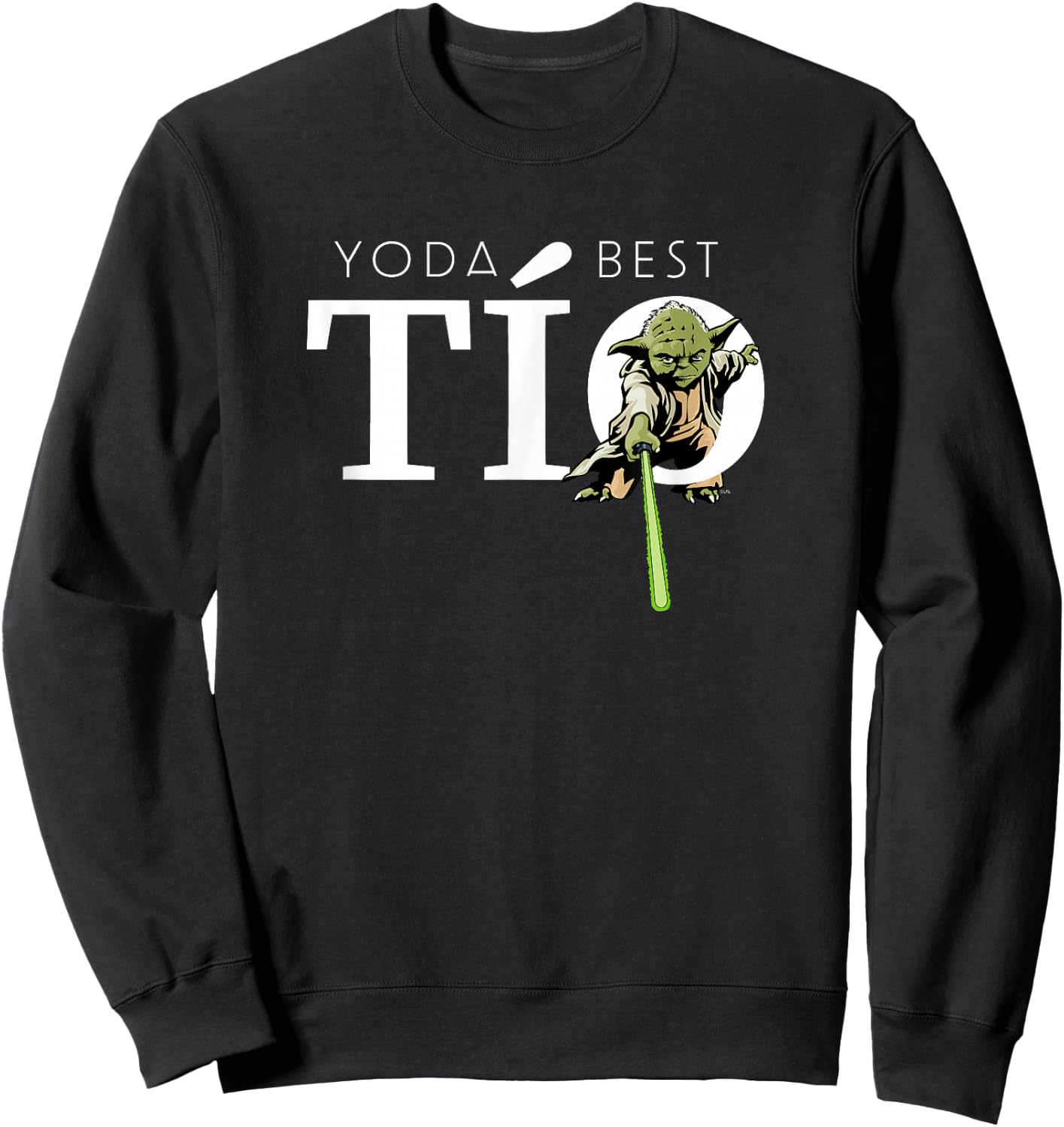 Star Wars Yoda Lightsaber Best Tio Birthday Father's Day Sweatshirt - Sweatshirt | Black