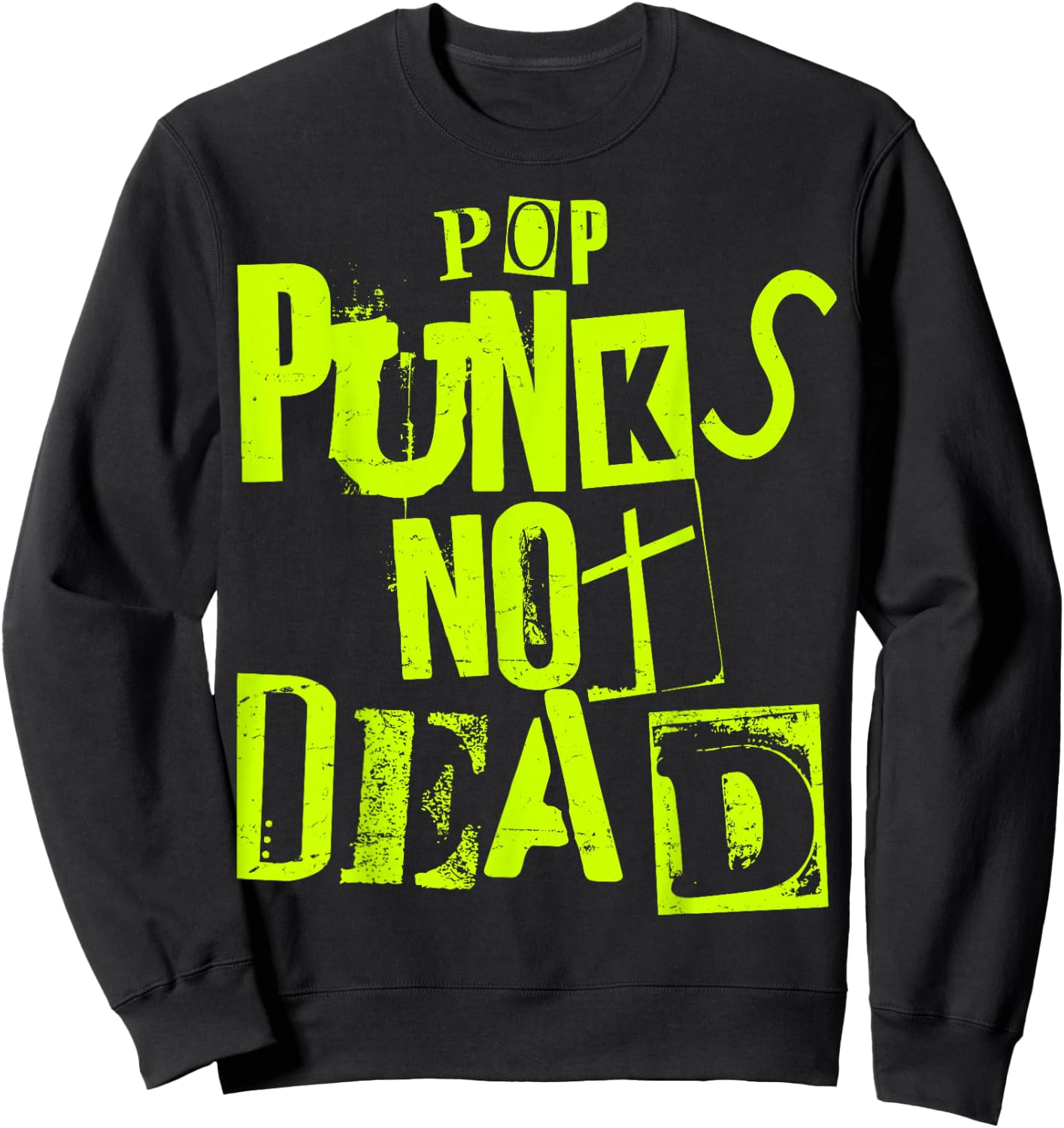 FOKS. /// Punk Rock Music - Punkrock Hard Rock Pop Punks Not Dead Vintage Grunge Pop Punk Is Not Dead -Adults Sweatshirt - Sweatshirt | Black