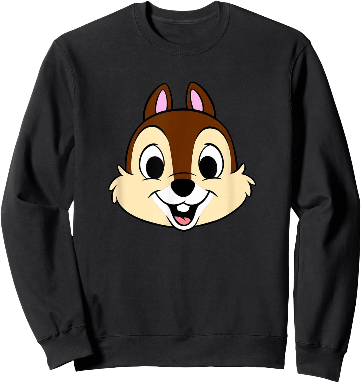 Disney Chip and Dale Chip Big Floating Head Sweatshirt - Sweatshirt | Black