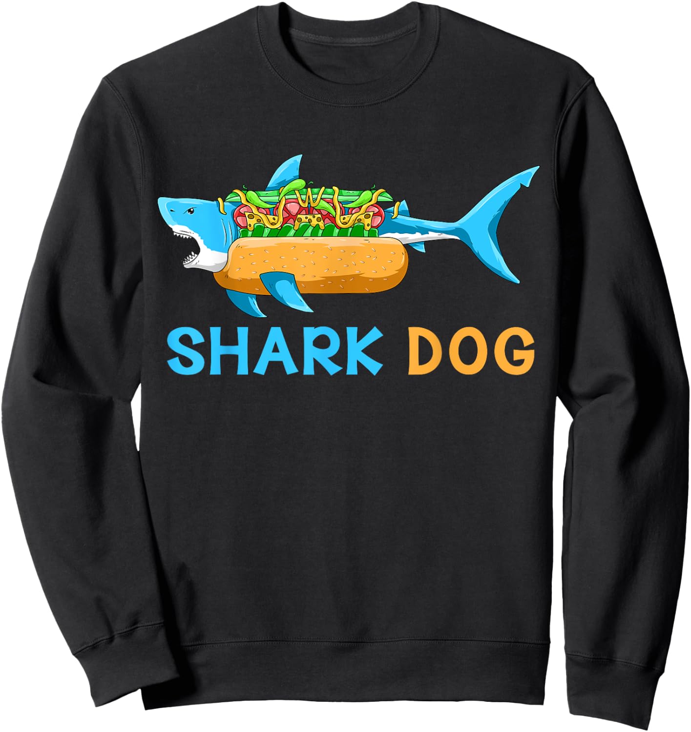 Shark Marine Biologist - Ocean Animal Hot Dog Shark Women Kids Sweatshirt - Sweatshirt | Black
