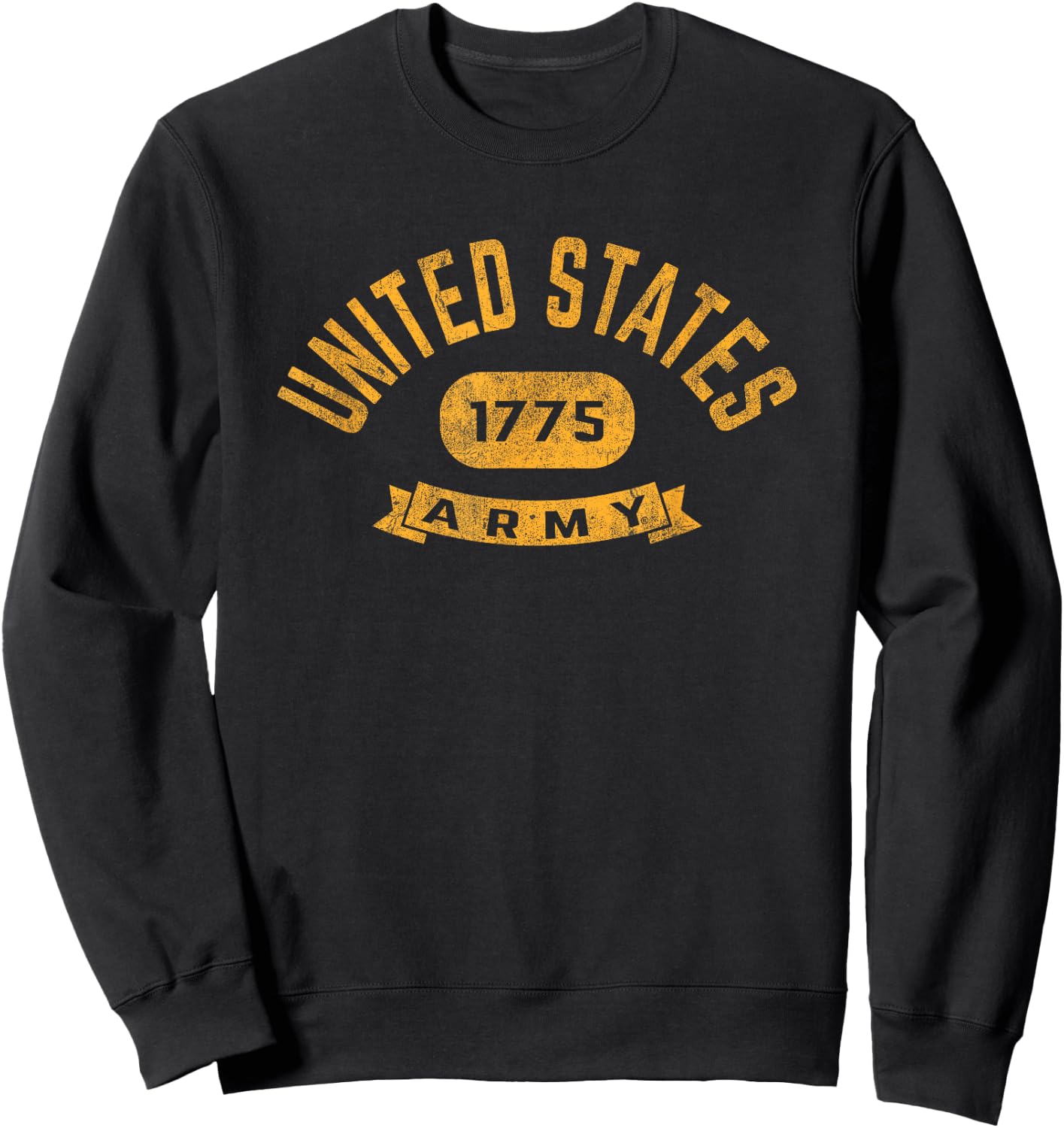 Army United States Military Vintage Banner Sweatshirt - Sweatshirt | Black