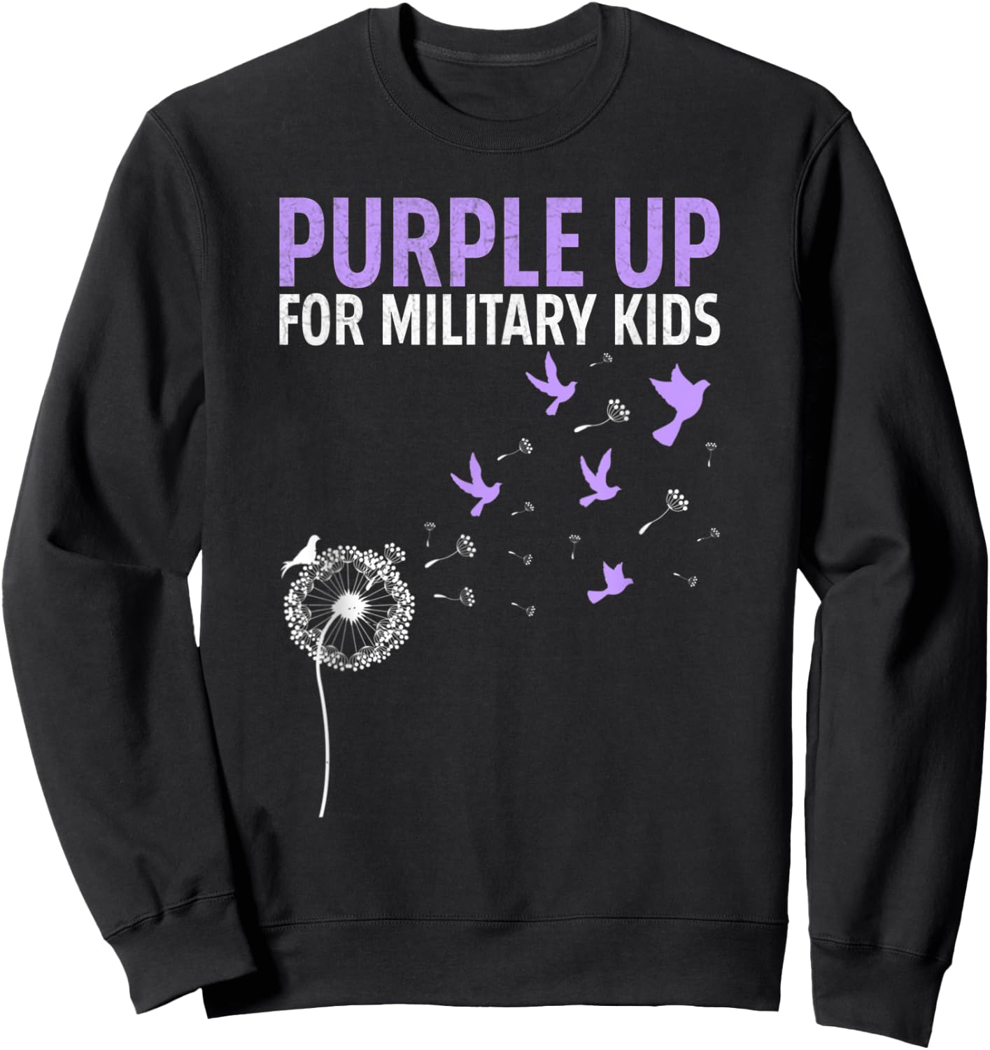 Purple Up for Military Kids Military Child Sweatshirt - Sweatshirt | Black