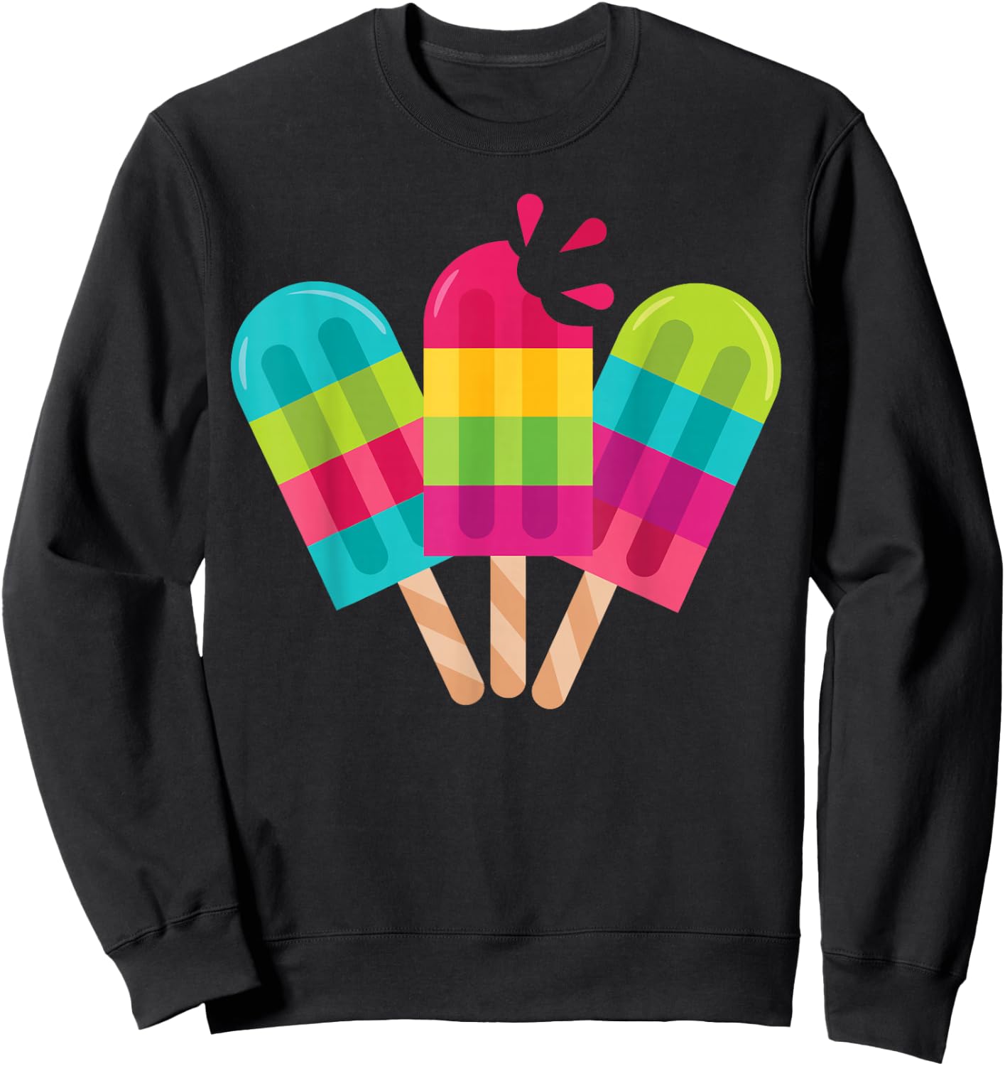 Cool fun summer ice pop chill out Sweatshirt - Sweatshirt | Black