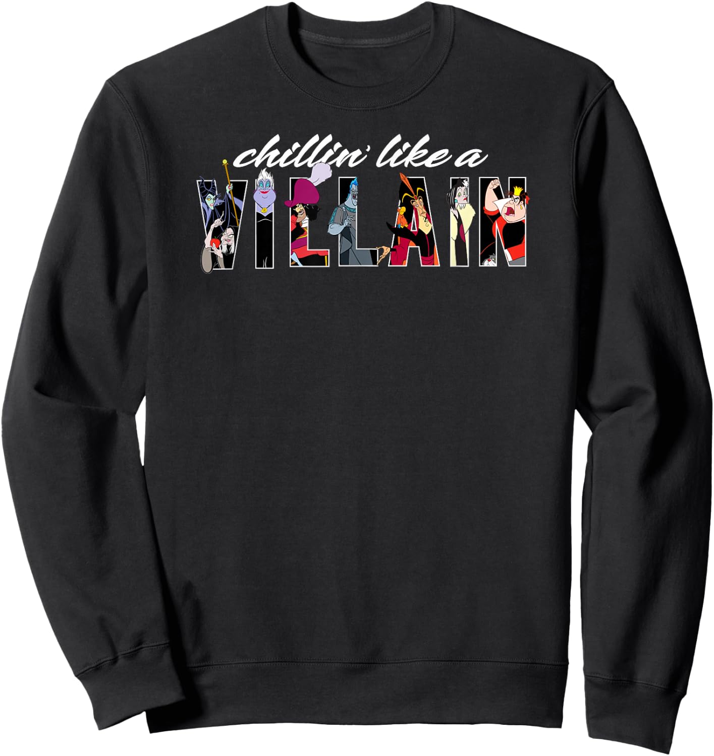 Disney - Villains Chillin Like A Villain Sweatshirt - Sweatshirt | Black