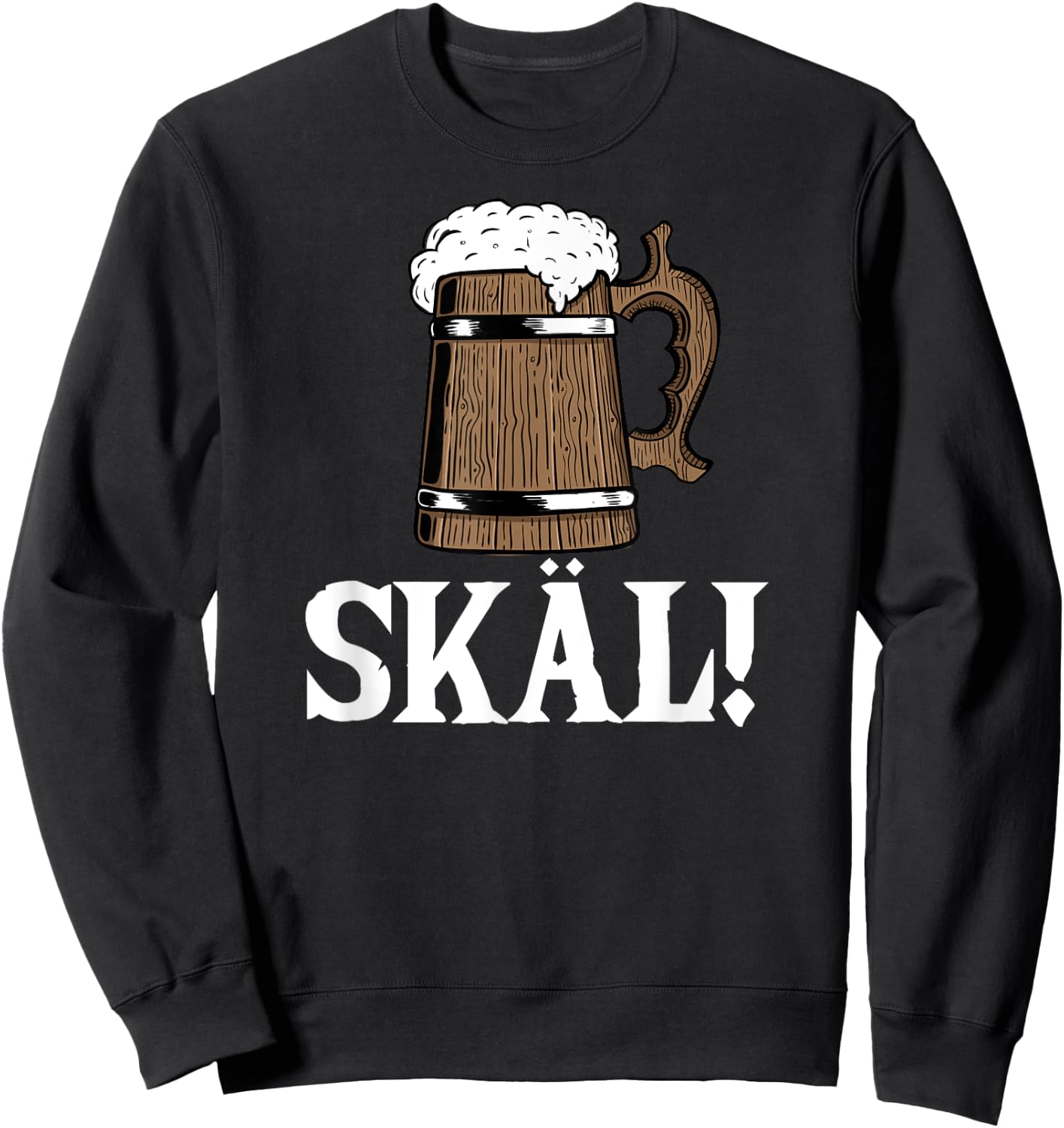 Skäl Wooden Beer Mug Viking Sweatshirt - Sweatshirt | Black
