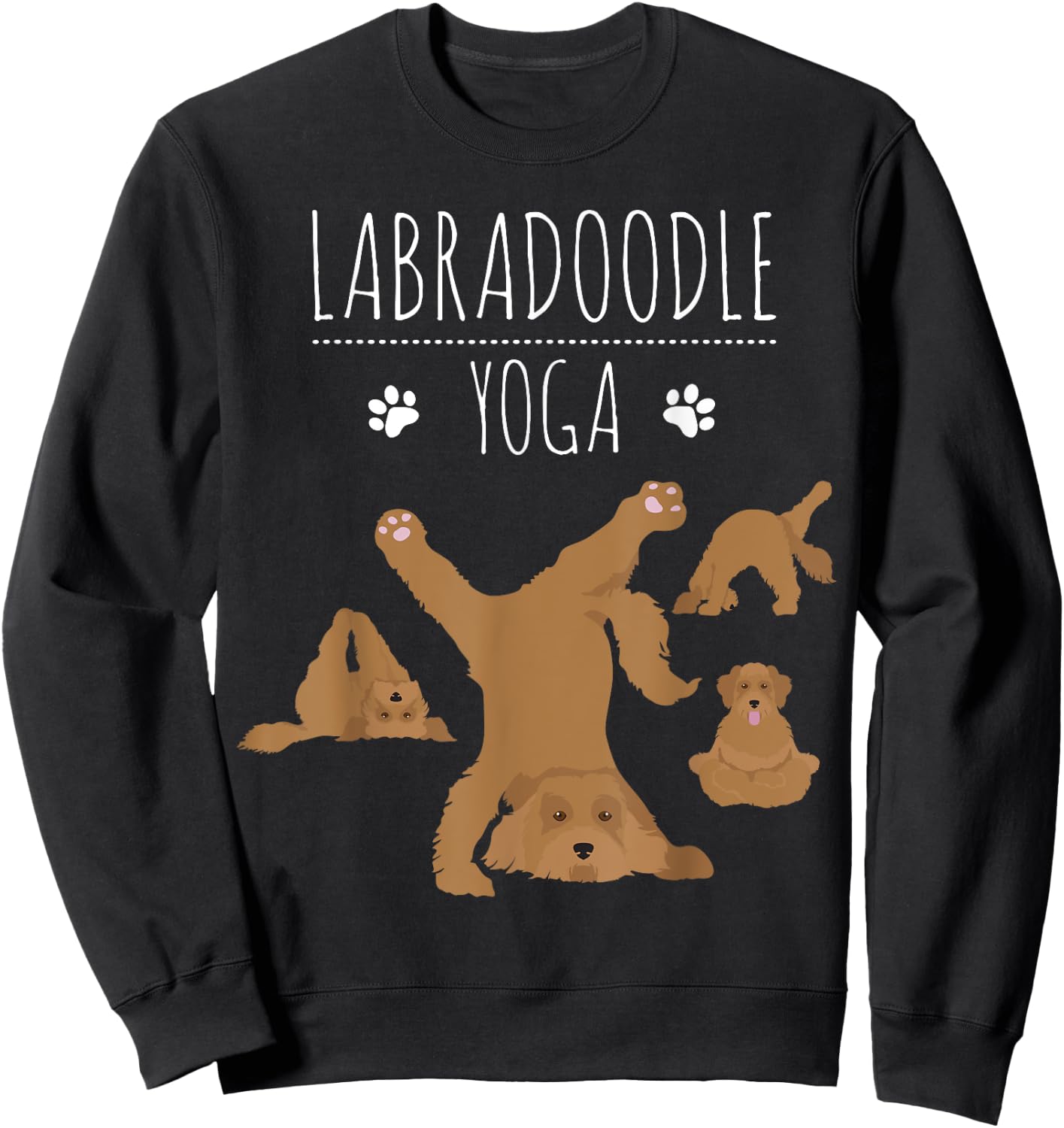 Labradoodle gifts - Goldendoodle Yoga Doodle mom Doodle dog Women Kids Sweatshirt - Sweatshirt | Black