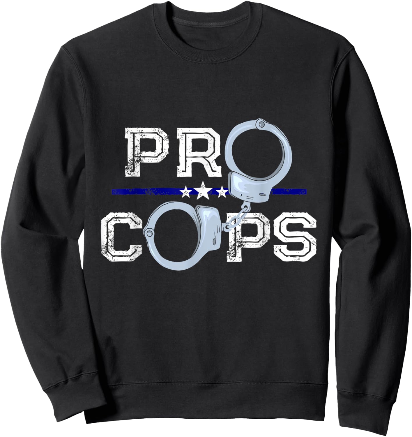 Pro Cops Blue Line Police Officer Supporter Sweatshirt - Sweatshirt | Black