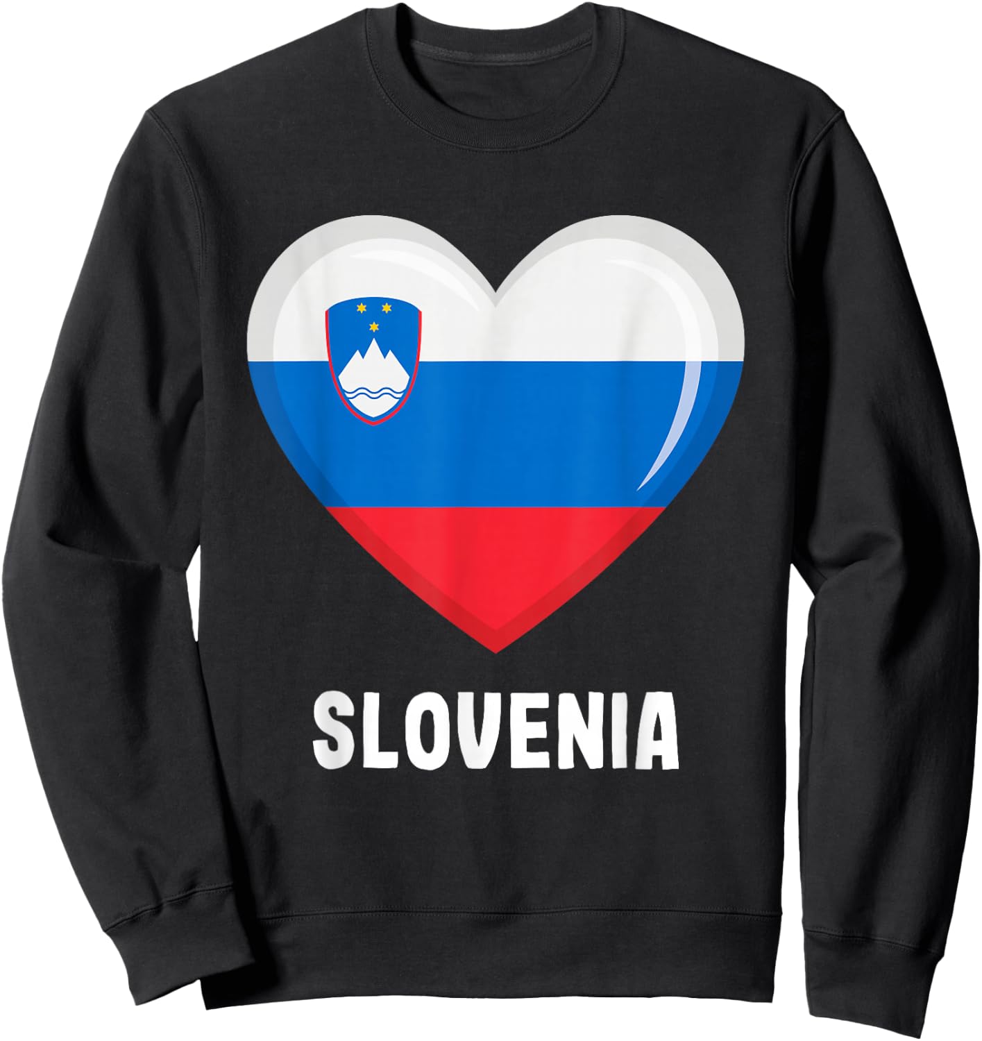 Slovenia Flag Jersey | Slovenian Sweatshirt - Sweatshirt | Black