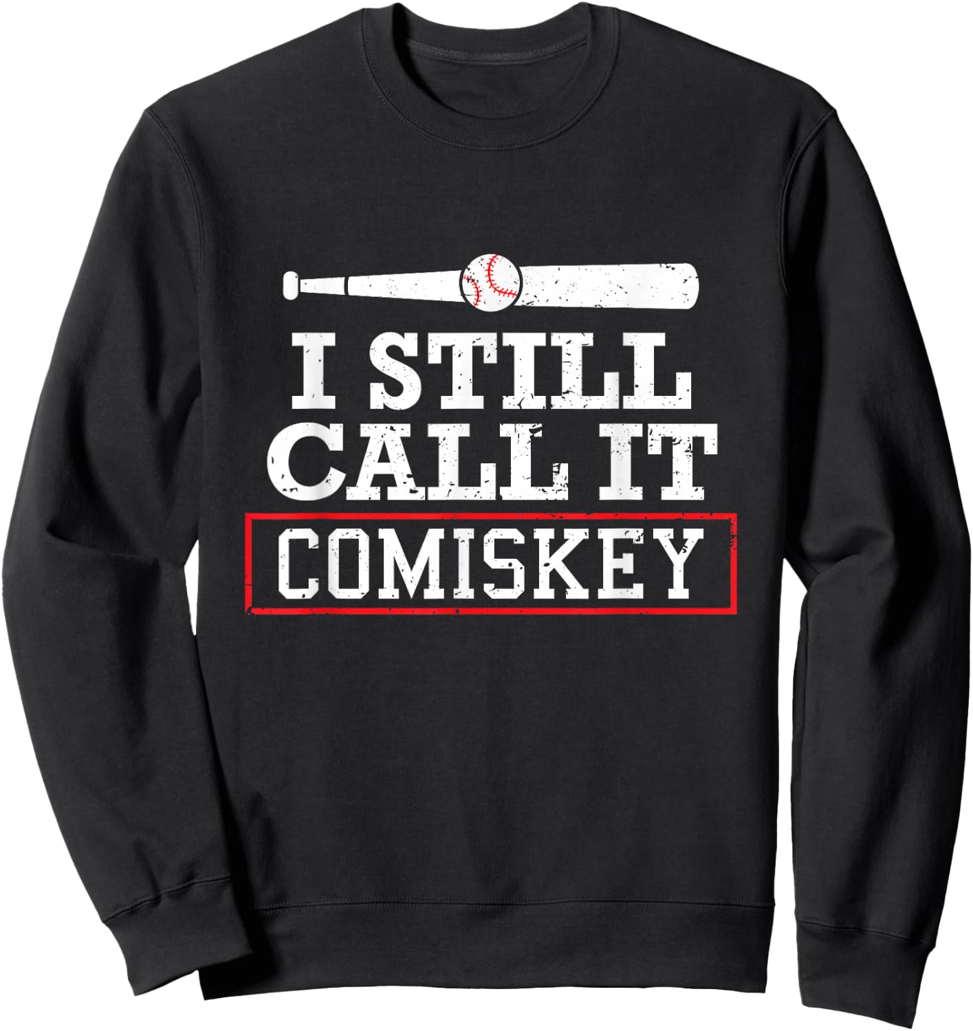 I Still Call It Comiskey Distressed Baseball Sweatshirt - Sweatshirt | Black