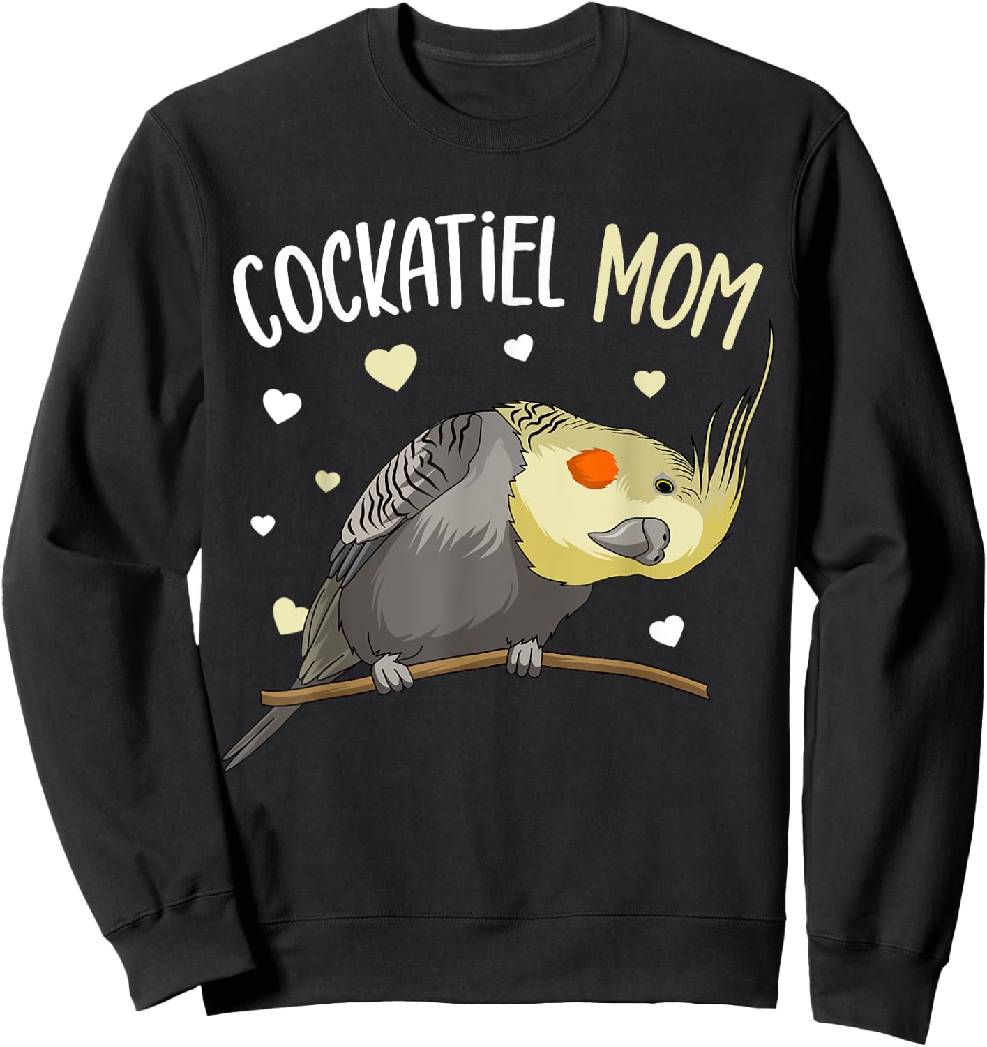 Cockatiel Mom Funny Bird Lover Women Sweatshirt - Sweatshirt | Black
