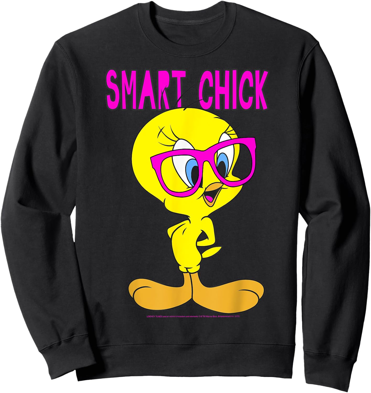 Looney Tunes Tweety Bird Smart Chick Sweatshirt - Sweatshirt | Black