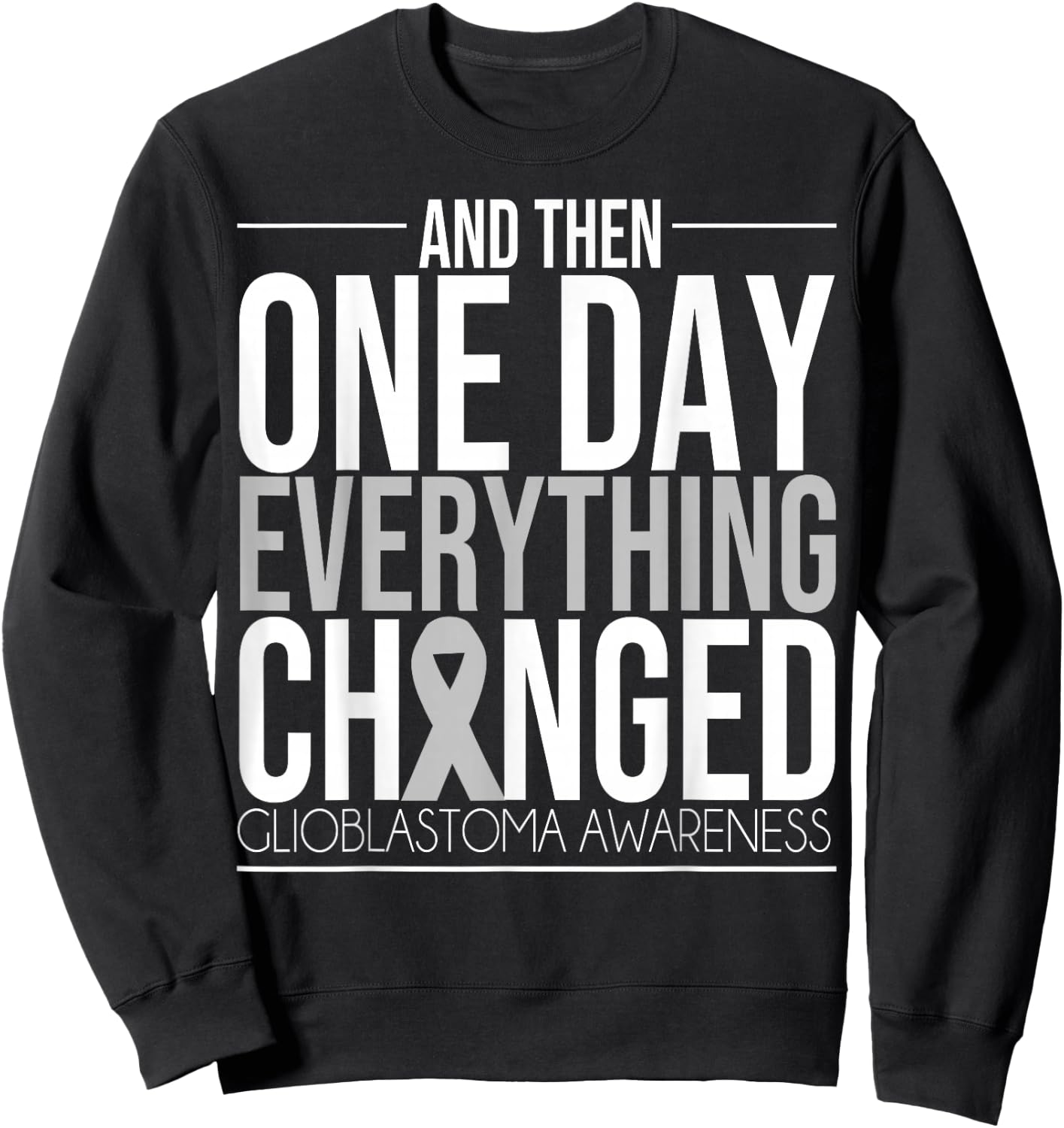 Glioblastoma Awareness Figh Brain Tumor Cure Brain Cancer Sweatshirt - Sweatshirt | Black