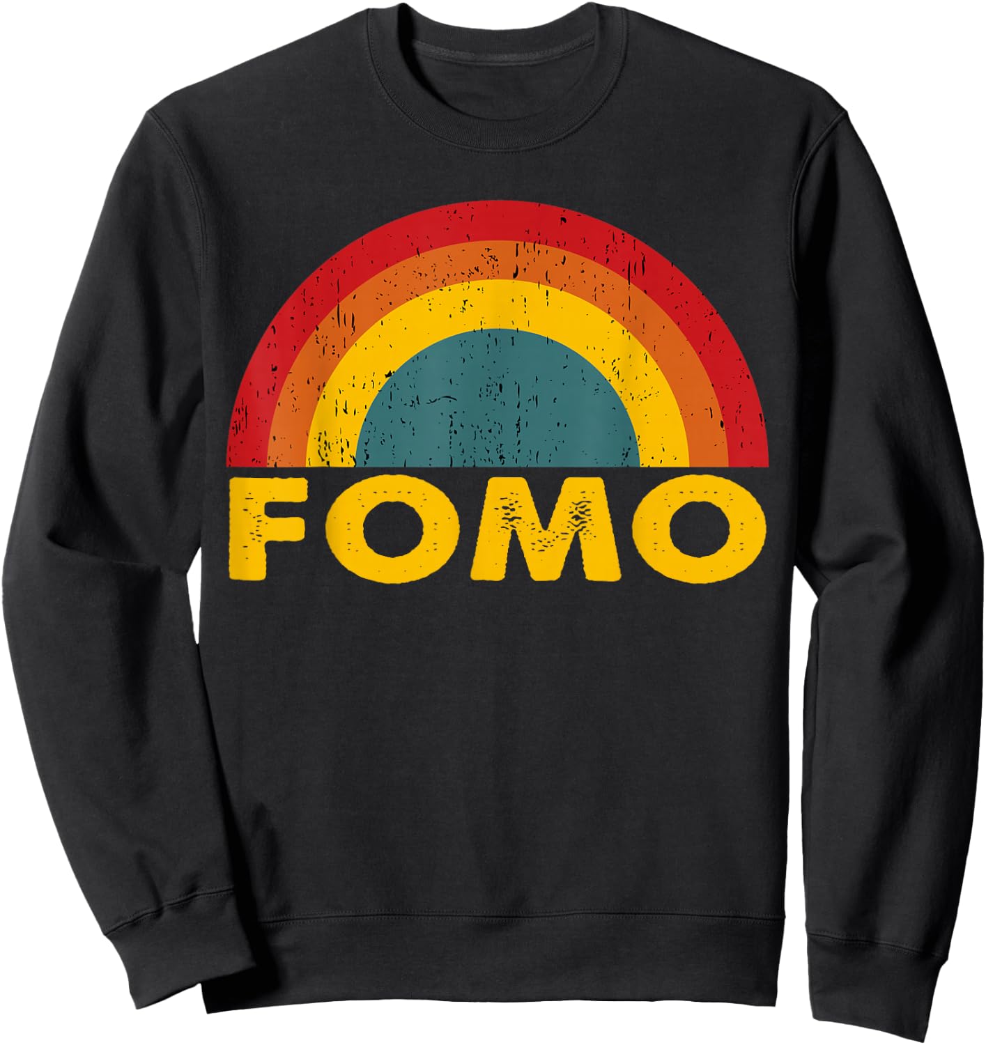 FOMO Vintage Rainbow Sweatshirt - Sweatshirt | Black