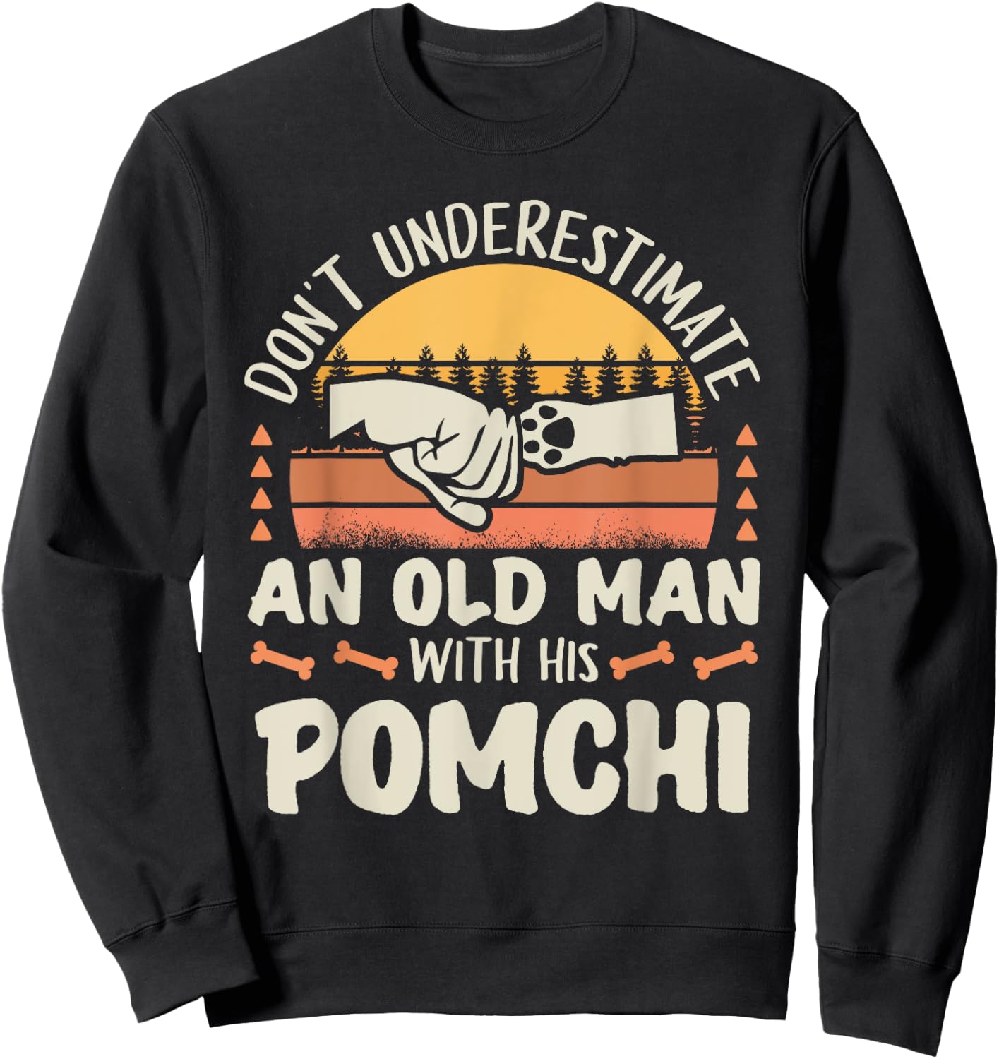 Pomchi Shirt Men Women Dog Mom Dog Lover Sweatshirt - Sweatshirt | Black