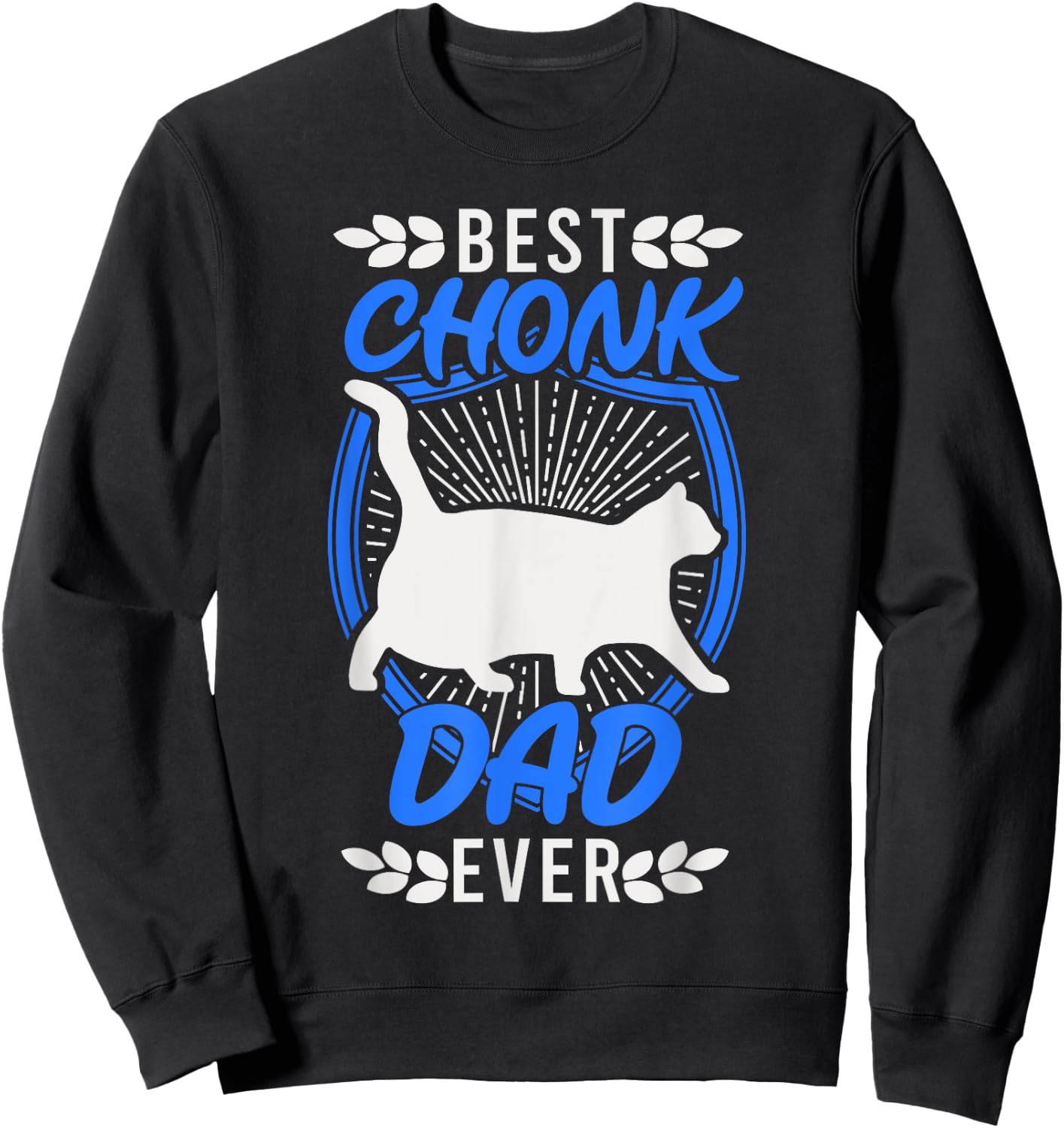 Chonk Dad Chonk Scale Cat Retro Chonky Memes Men Sweatshirt - Sweatshirt | Black