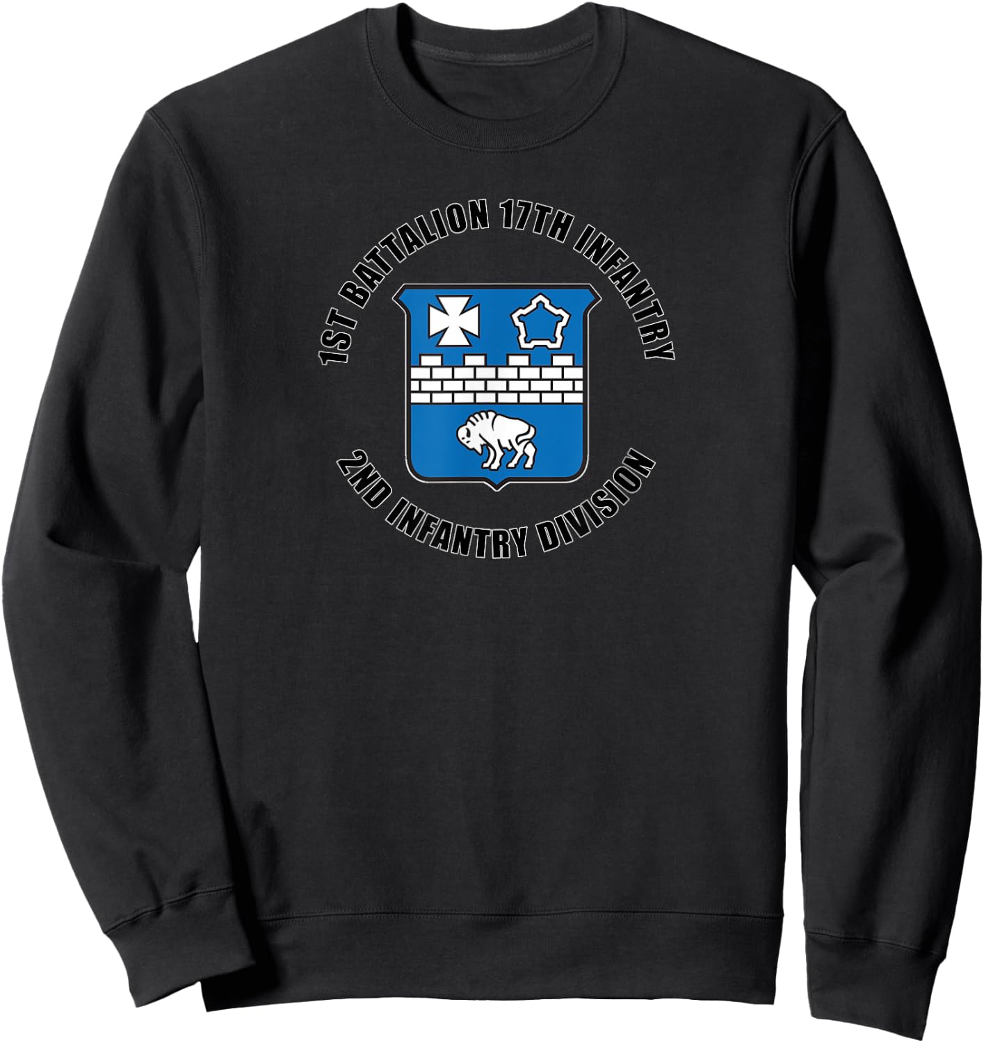 1st Battalion 17th Infantry 2nd Infantry Division Gift Sweatshirt - Sweatshirt | Black